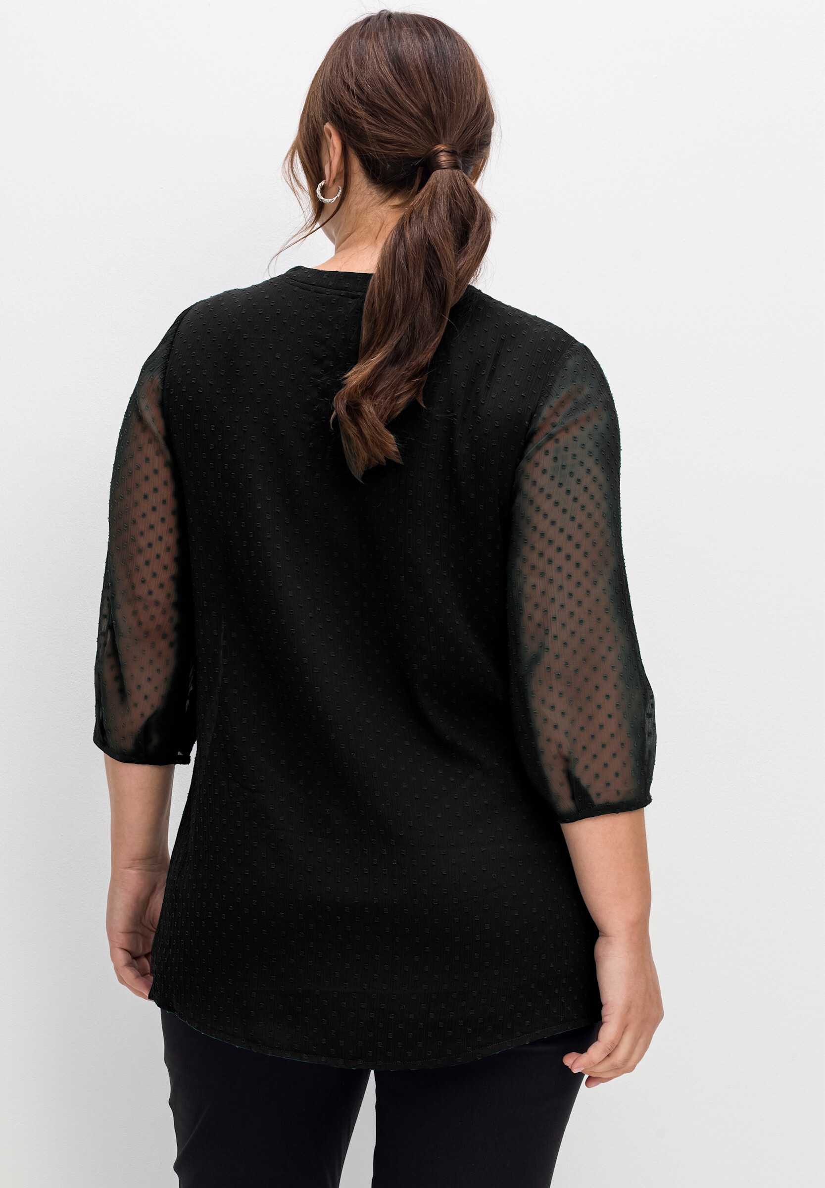 Sheego Schlupfbluse »Tunika Tunika mit Chiffon-Ärmeln«