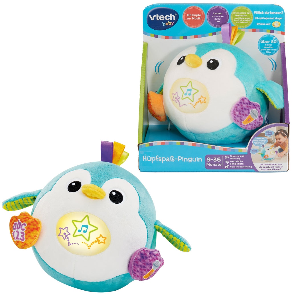 Vtech® Plüschfigur »Vtech Baby, Hüpfspaß-Pinguin« mit Aufnahmefunktion