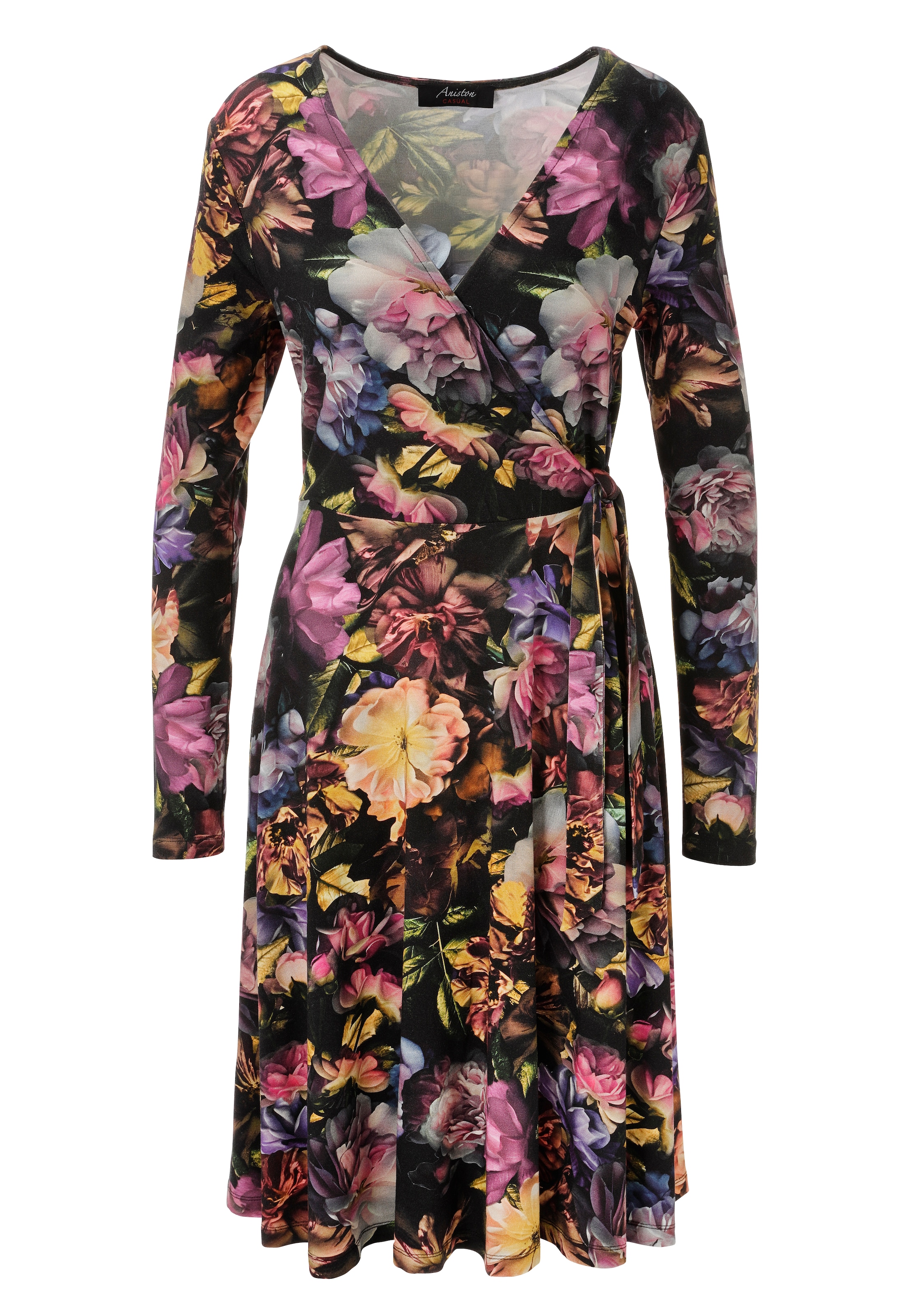 Aniston CASUAL Jerseykleid mit farbenfrohen Blumen bedruckt - NEUE KOLLEKTION