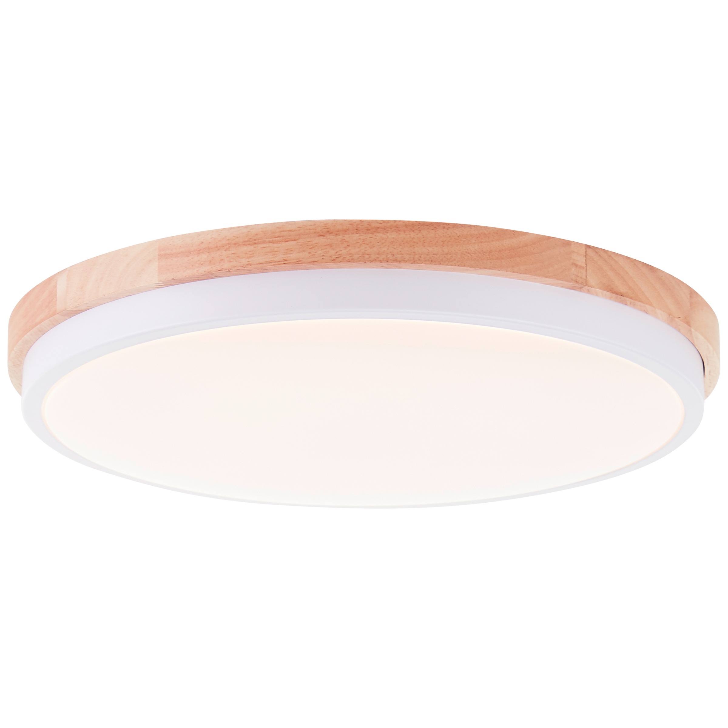 Brilliant LED Deckenleuchte »Baarlo«, Ø 35 cm, 2400 lm, 3000 K, 3-Stufen dimmbar, Holz/Metall