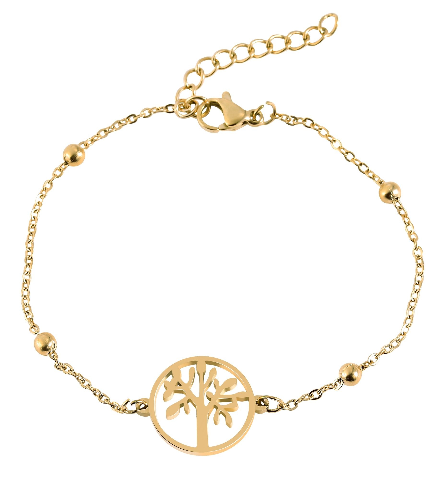 Adelia´s Armband »Damen Armband ¿ Lebensbaum aus Edelstahl 17+3 cm«
