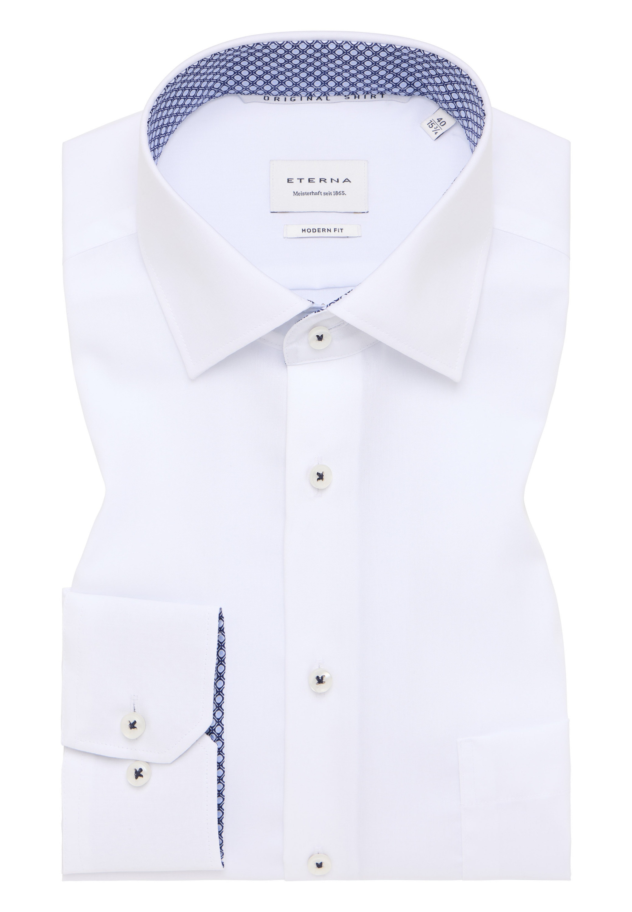 Eterna Langarmhemd »MODERN FIT«, NON IRON (bügelfrei)
