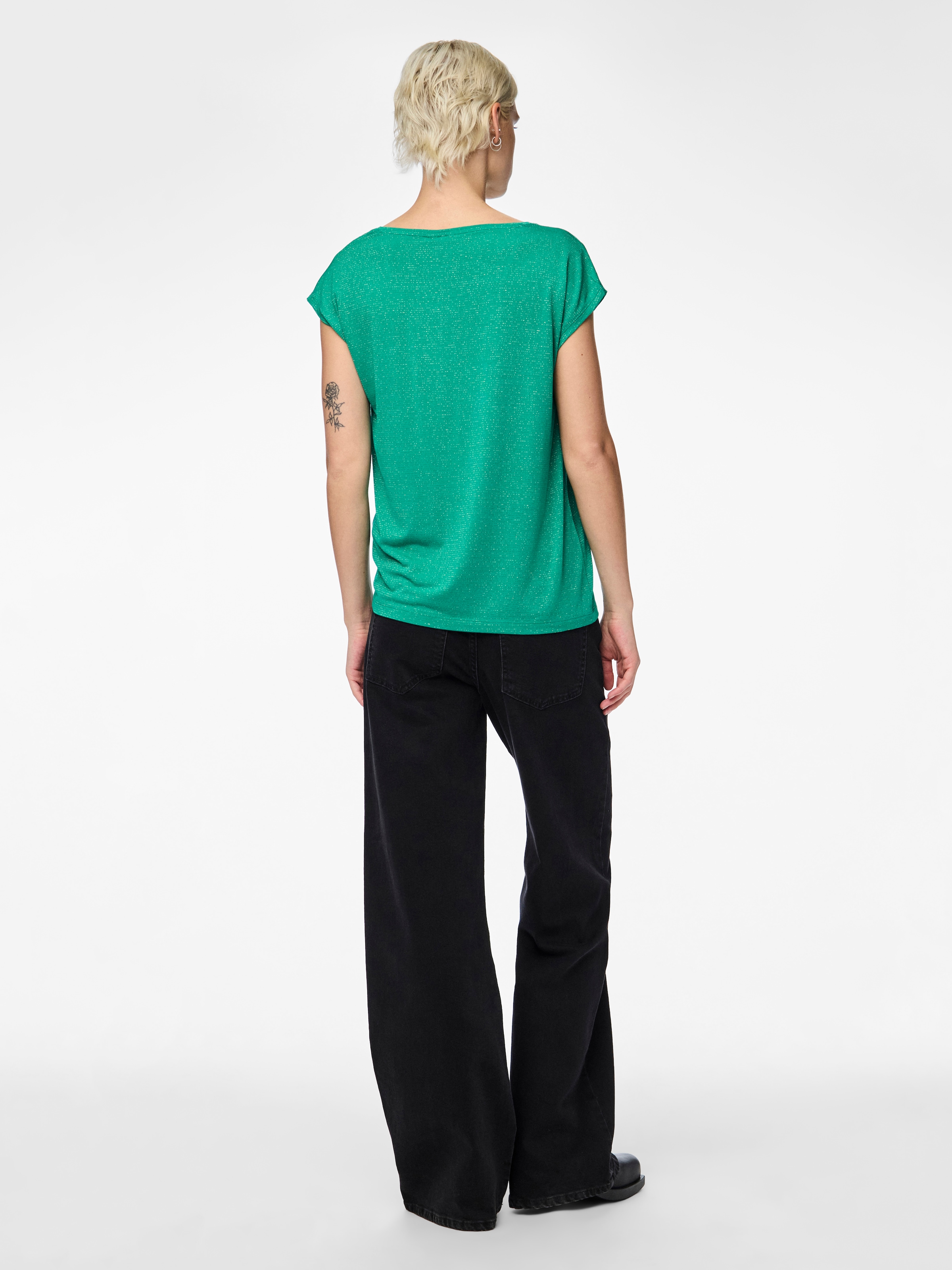 pieces Kurzarmshirt »PC BILLO« Viskosemischung, loose fit