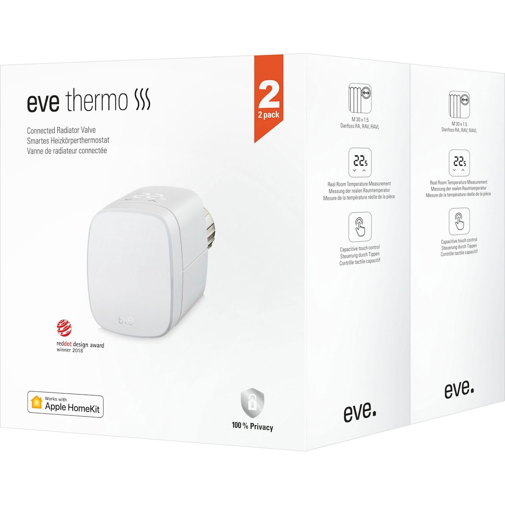 EVE Heizkörperthermostat »Thermo 2-er Pack«