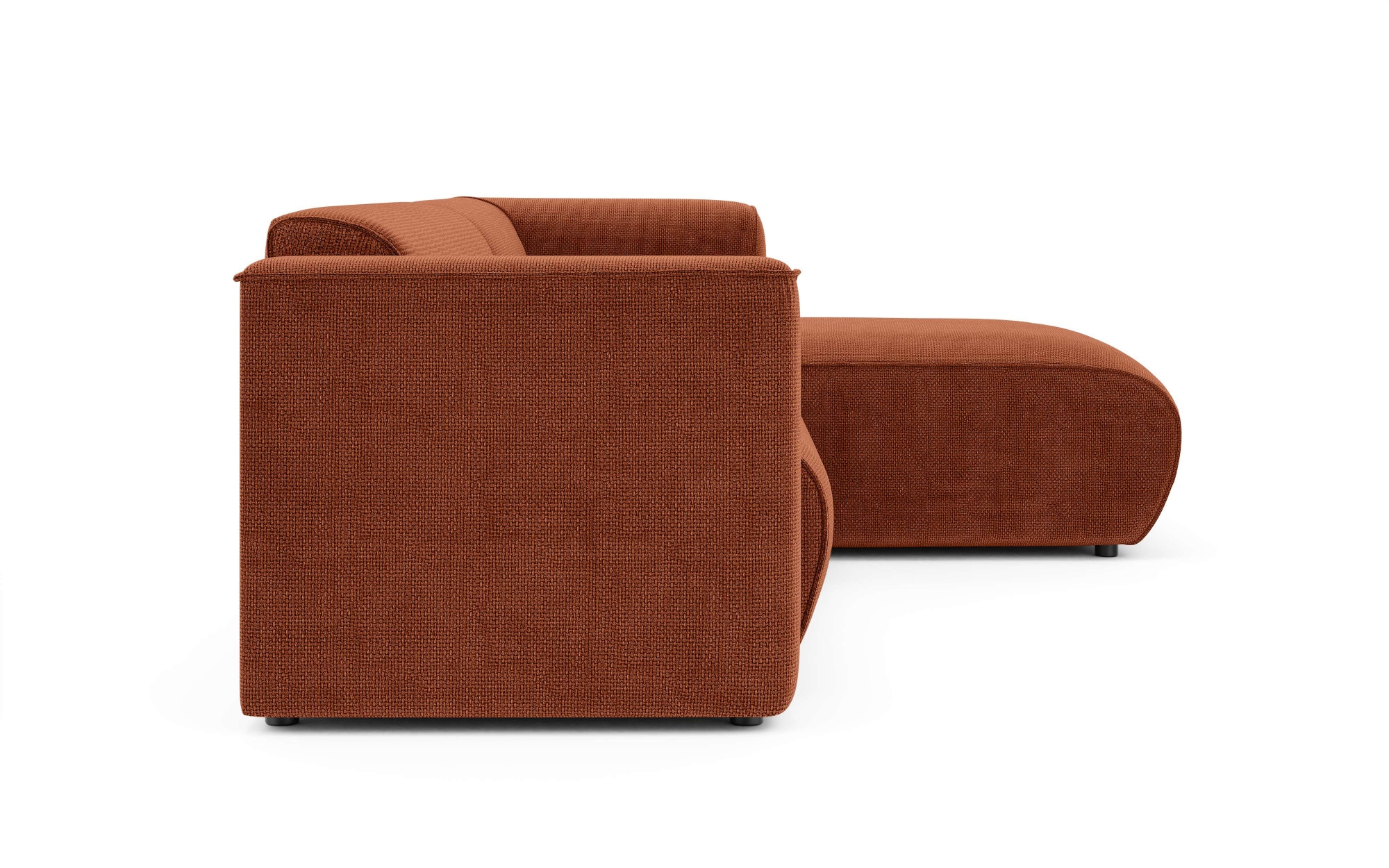 INOSIGN Ecksofa »MERID L-Form (257 cm), zeitlos & stilvolles Design,«, Aufwendig gepolstert, in Cord, Chenille und Struktur
