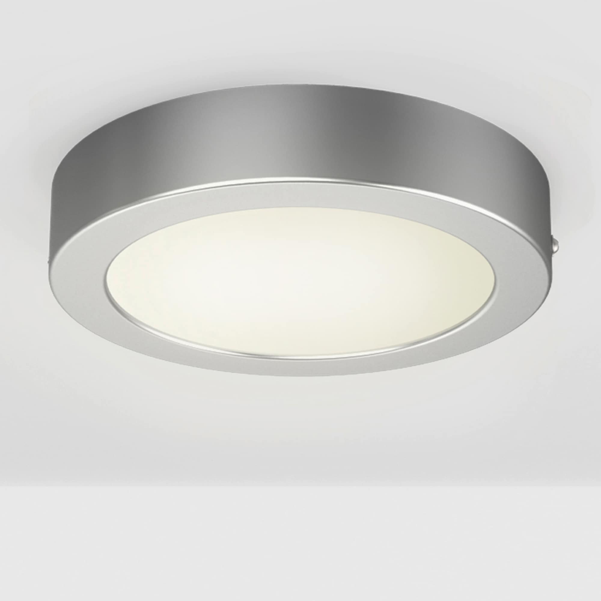 B.K.Licht LED Aufbaustrahler »Garnet«, 1 flammig, Leuchtmittel LED-Board | LED fest integriert, Aufputz-Deckenlampe, 230V, Wand-Leuchte, Panel, Deckenleuchte, silber