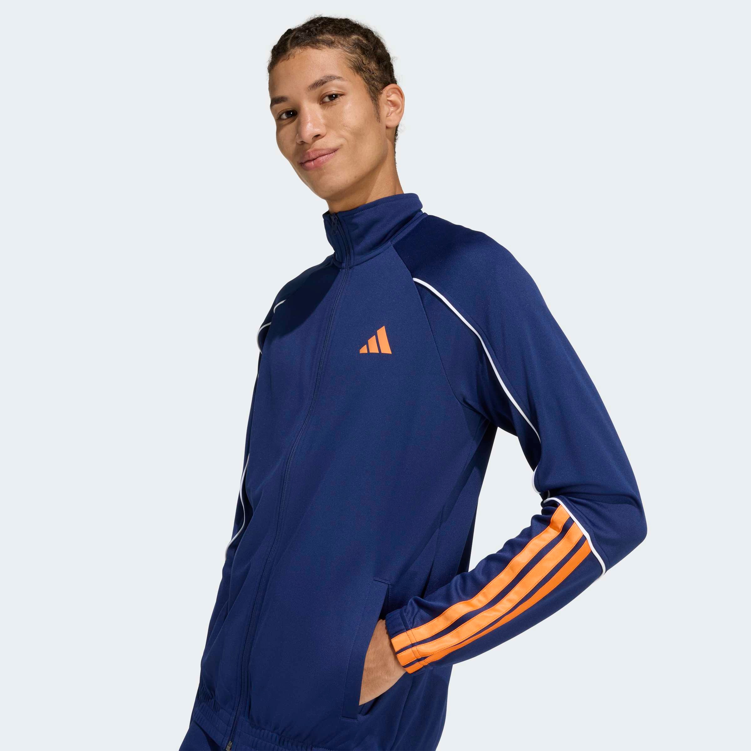 adidas Sportswear Trainingsanzug »STADIUM 3-STREIFEN« 2 tlg. zweiteiliges Set aus Jacke und Hose, aus leichtem Polyester
