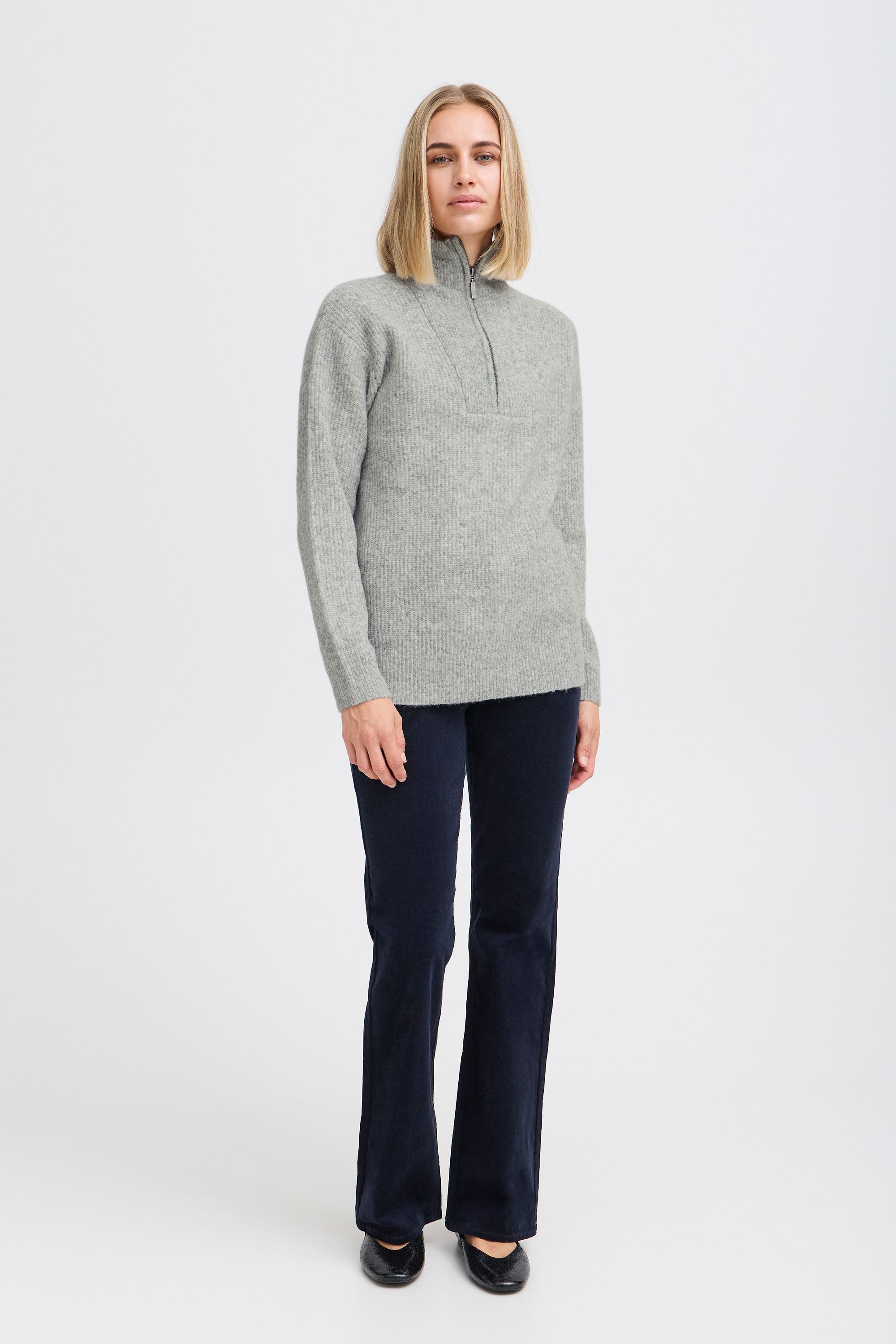 Pulz Jeans Strickfleece-Pullover »Strickpullover PZASTRA Zipper Roll Neck Pullover«