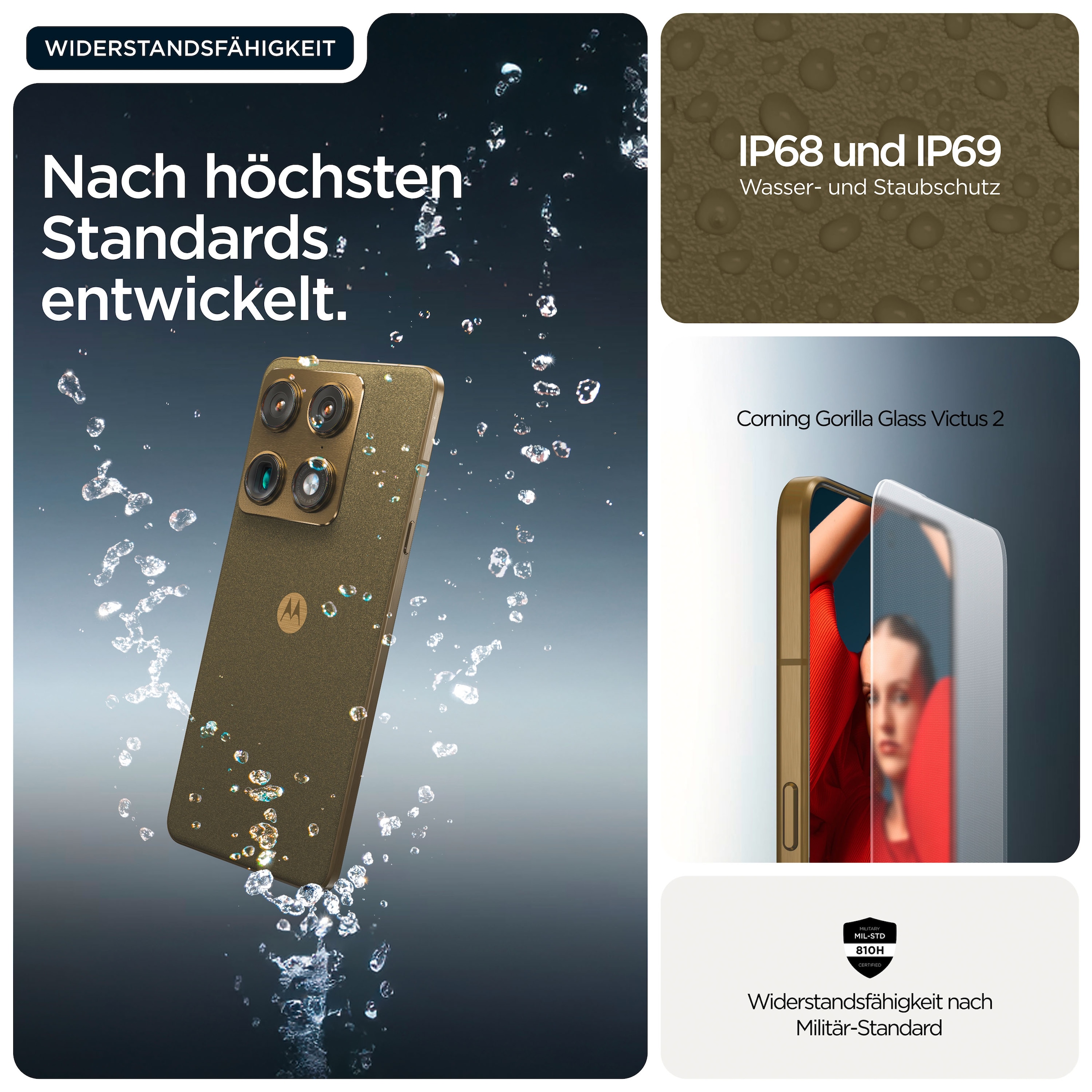 Motorola Smartphone »Signature« PANTONE® Martini Olive Super-HD+-Display, Corning Gorilla Glass Victus2, 90W-TurboPower