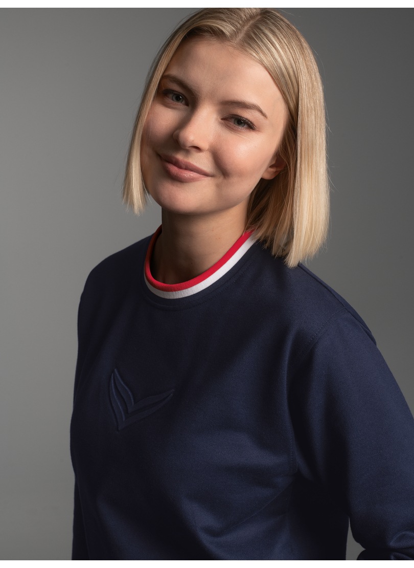 Trigema Sweater »TRIGEMA Sweatshirt mit 3D-Logo-Prägung«
