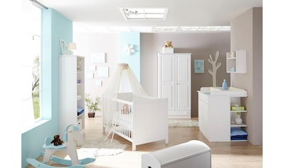 Babyzimmer-Komplettset »Moritz«, (Set, 5 St., Bett + Wickelkommode + Schrank +...