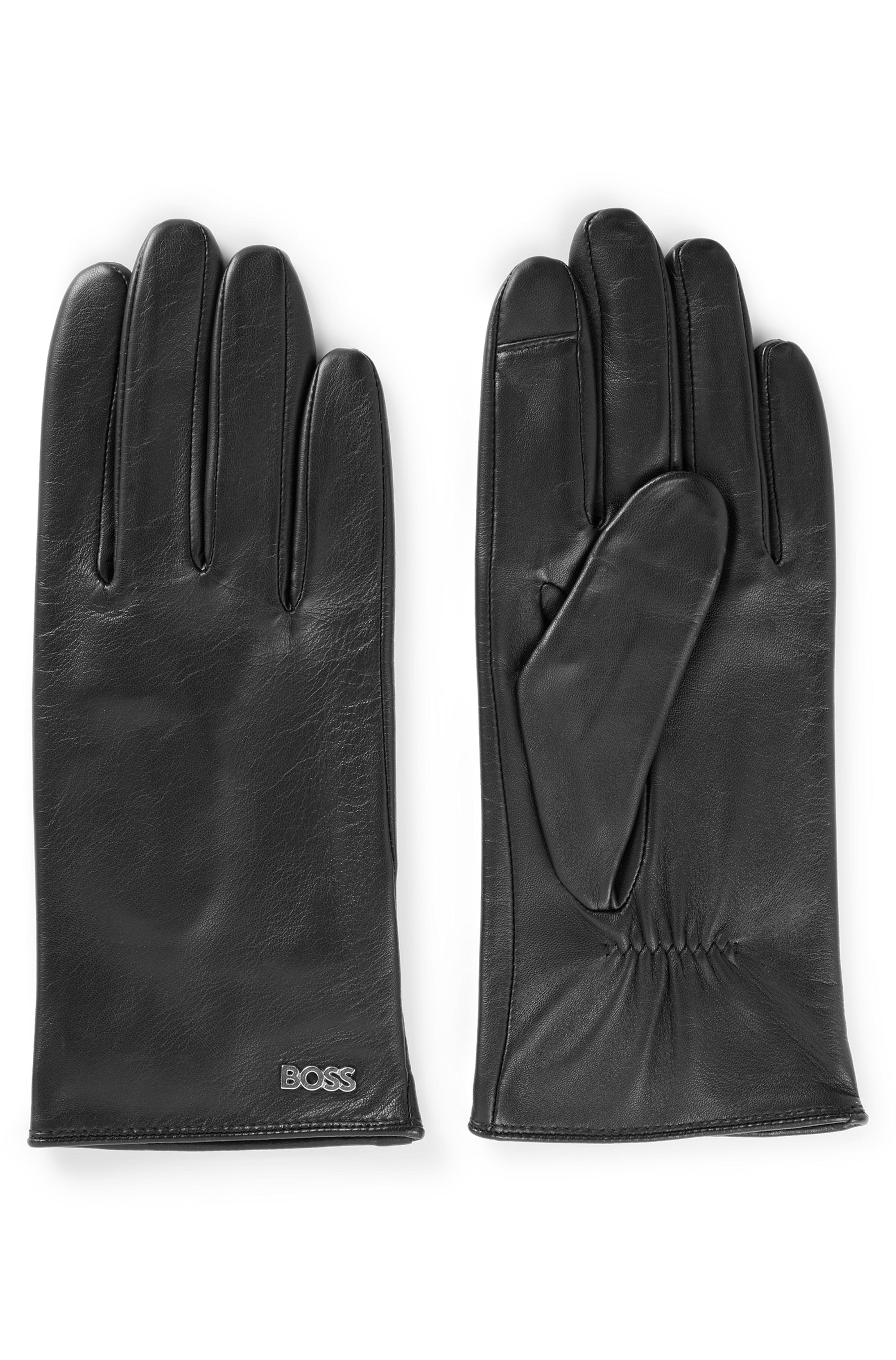 BOSS Lederhandschuhe »Gueen-ME«, mit Touch Tech Fingertips