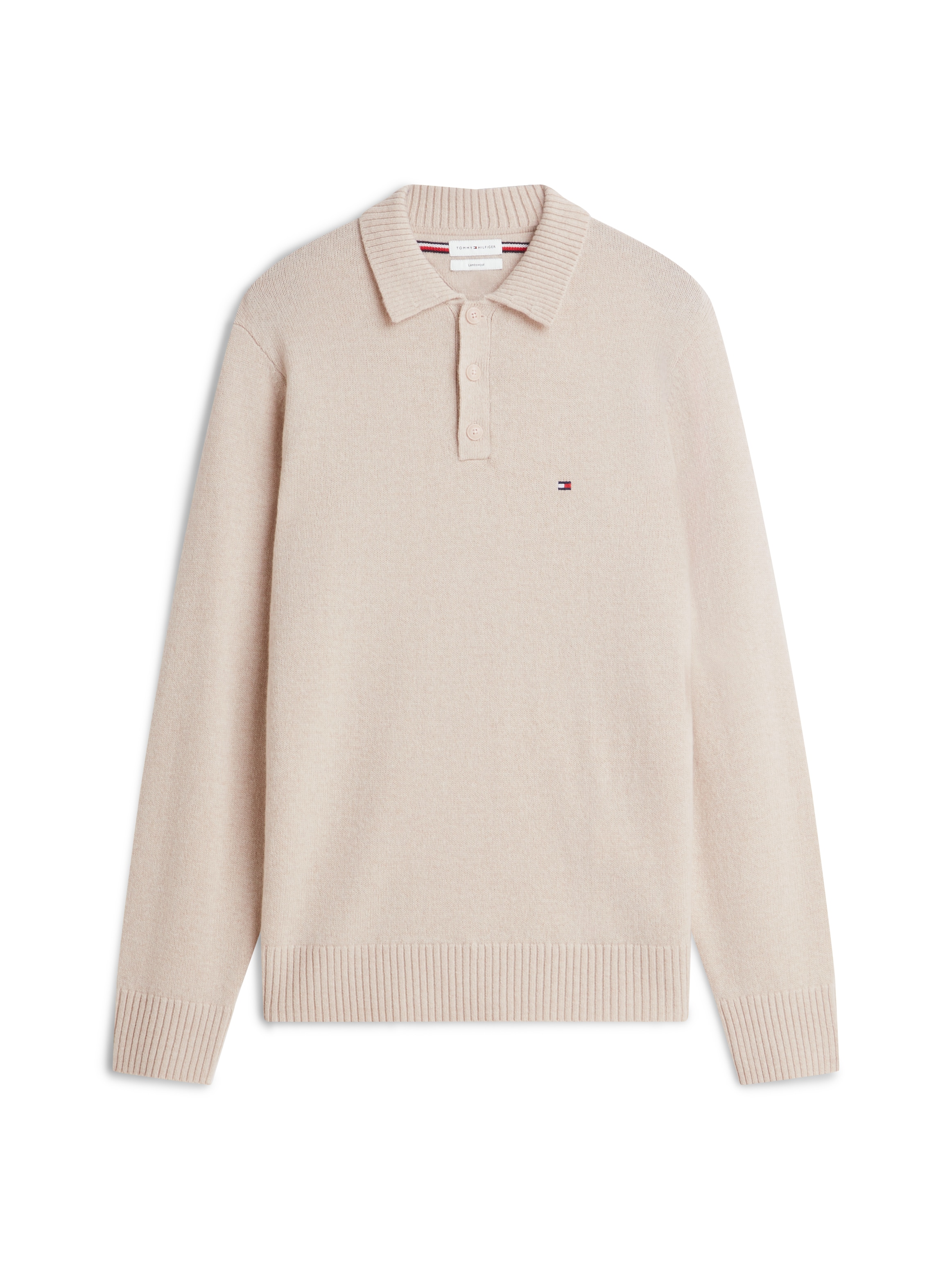 Tommy Hilfiger Polokragenpullover »LAMBSWOOL LS POLO« aus reiner Lammwolle