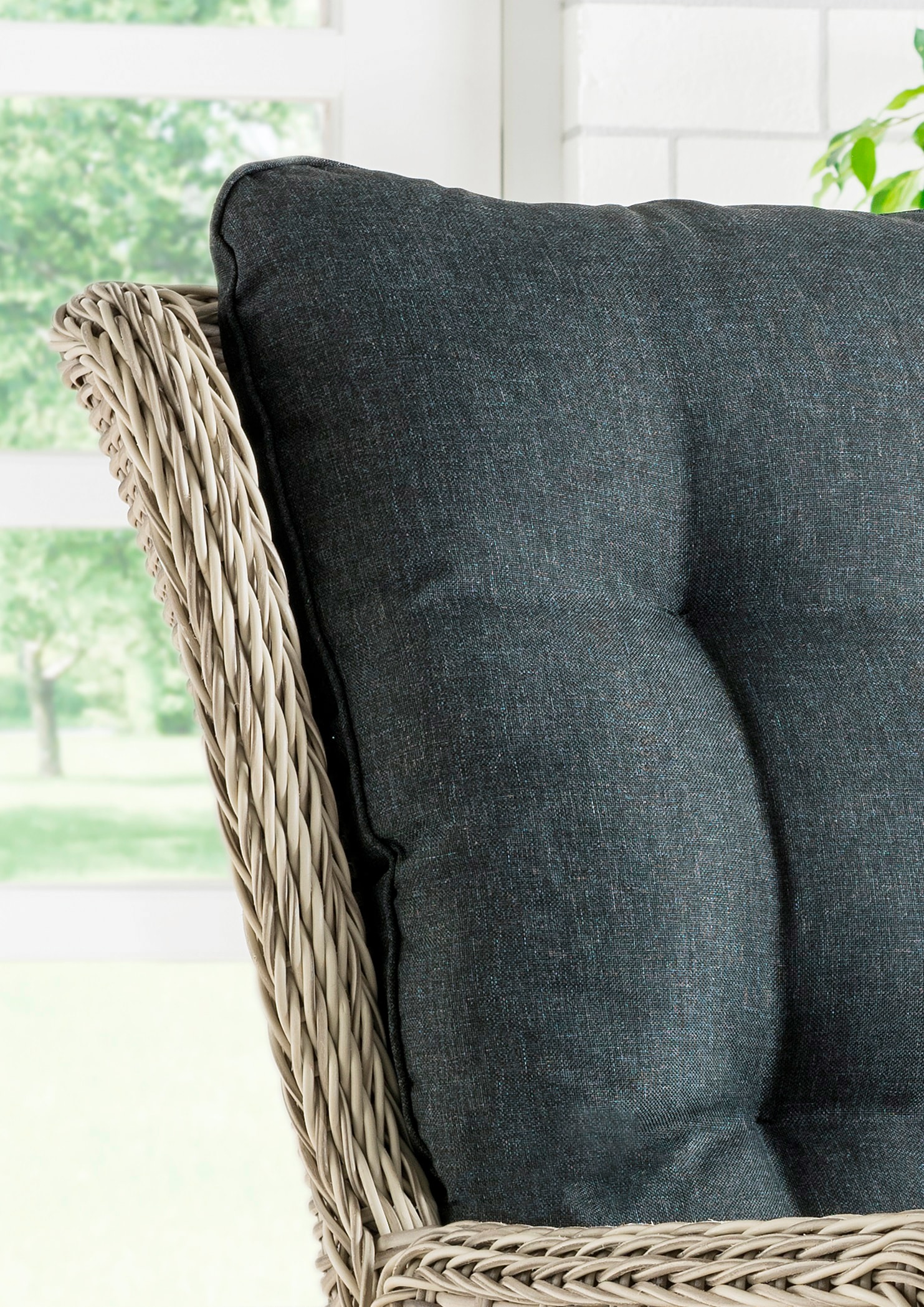 Destiny Gartenlounge-Set »CASA RELAX CASA«, (4 tlg., 1x Sessel, 1x Fußhocker, inkl. Auflagen), Aluminium, Polyrattan