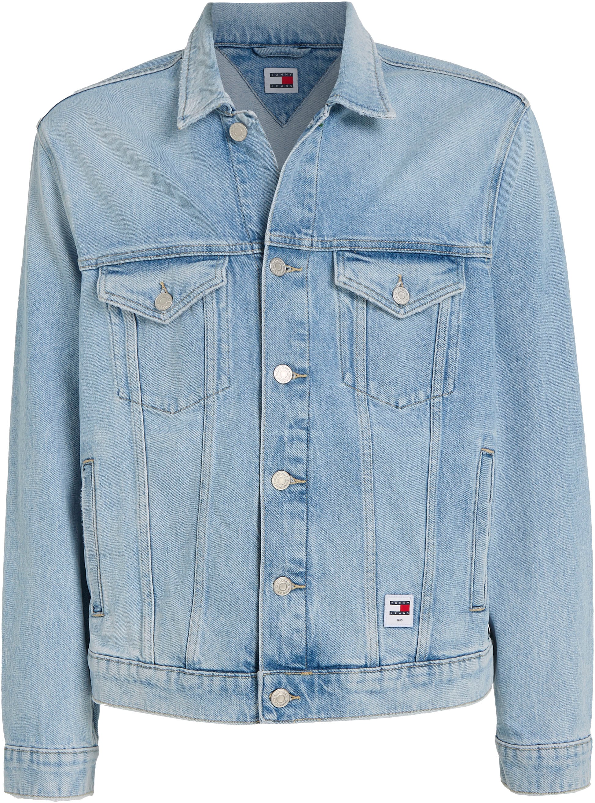 Tommy Jeans Plus Jeansjacke »RYAN RGLR TRCKR JCKT«, Große Größen, mit Fade-Effekte