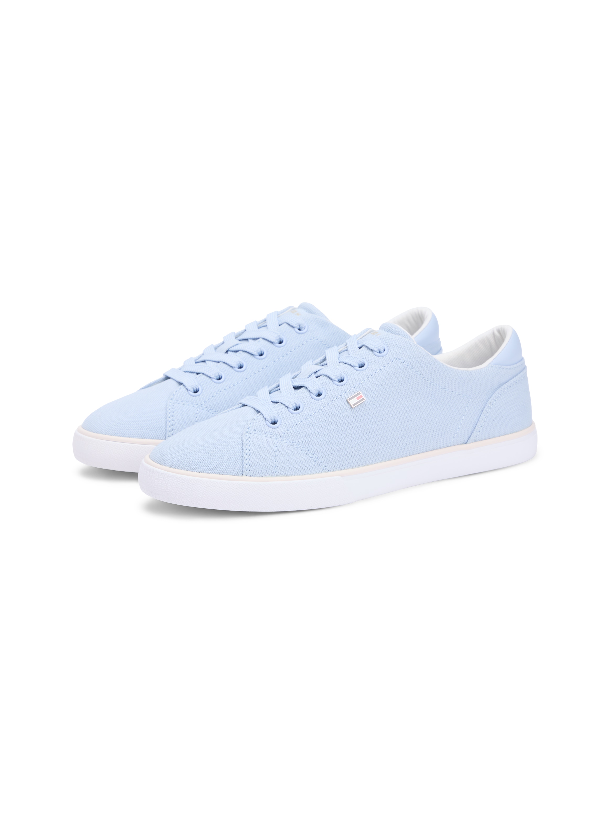Tommy Hilfiger Plateausneaker »TH LOW PROFILE VULC CANVAS«  Halbschuh, Schnürer, Freizeitschuh mit gepolstertem Schaftrand