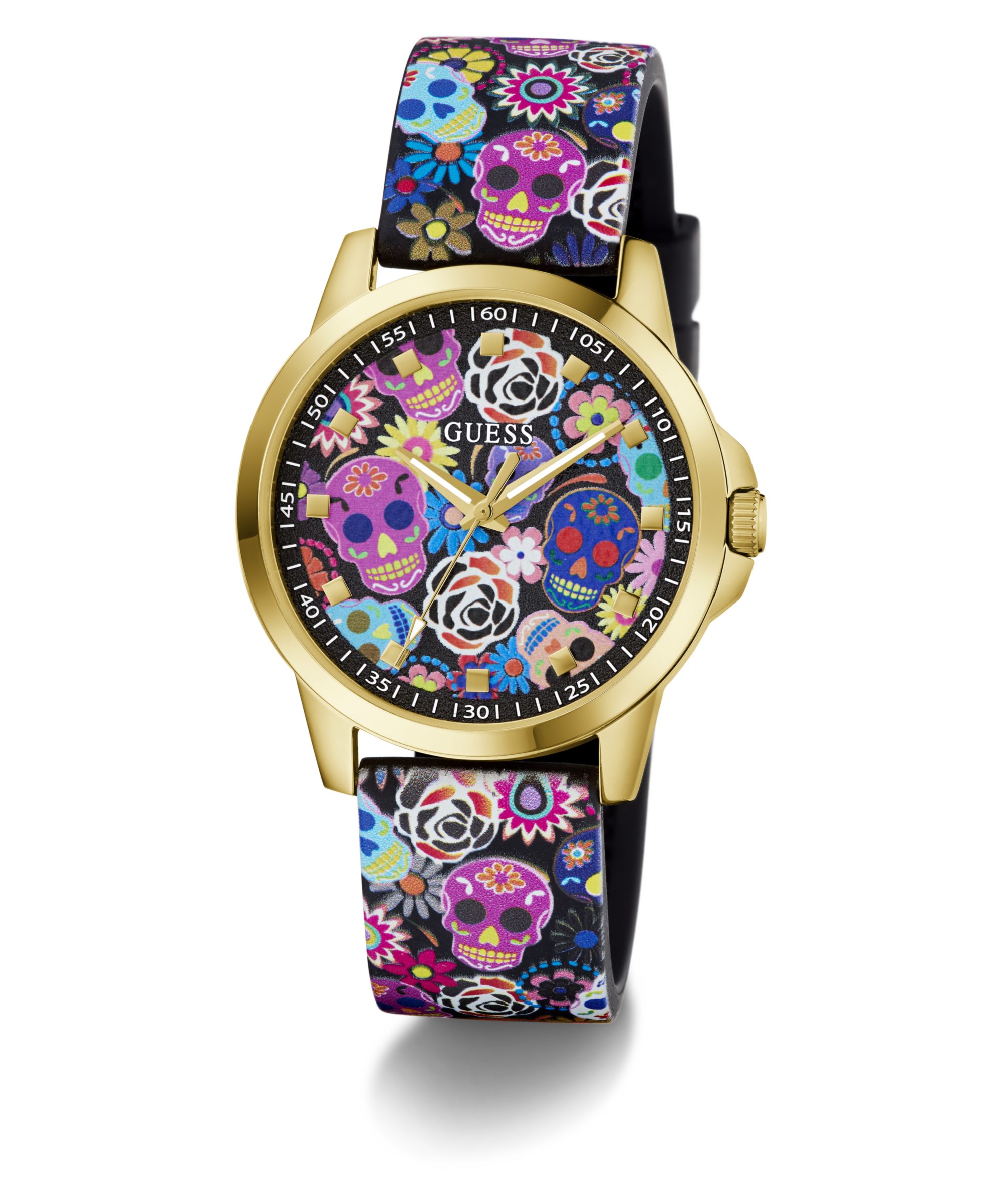 Guess Quarzuhr »CALAVERTA« Armbanduhr, Damenuhr, Silikonarmband, analog