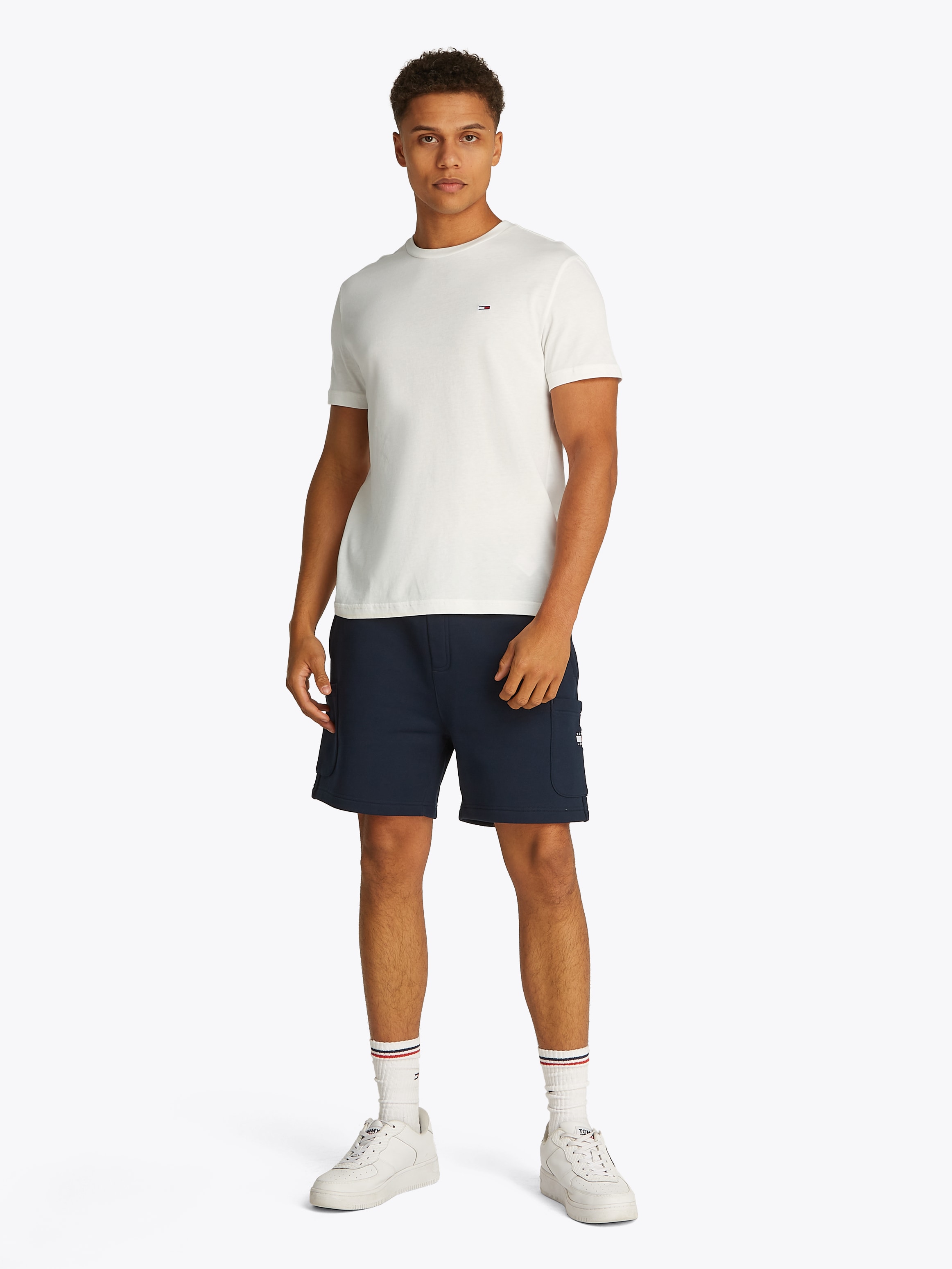 Tommy Jeans Rundhalsshirt »TJM XSLIM 2PACK JERSEY TEE EXT«, (Packung, 2er-Pack), Logostickerei, 2Pack