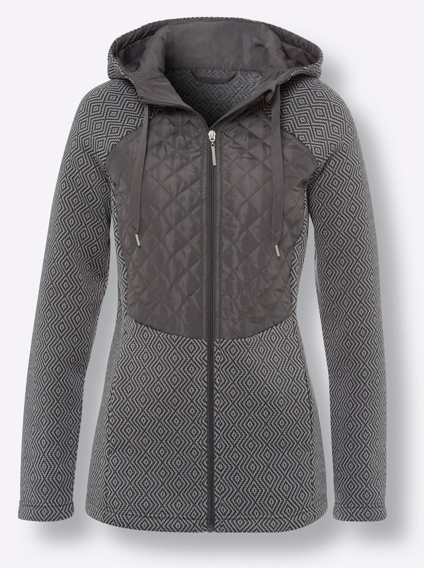 Classic Basics Langjacke, mit Kapuze