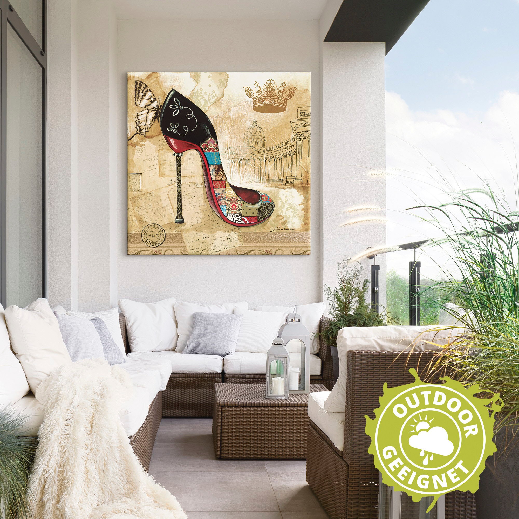 Artland Wandbild »Veränderliche Zeiten I - Stiletto«, Modebilder, (1 St.), als Alubild, Leinwandbild, Wandaufkleber oder Poster in versch. Größen