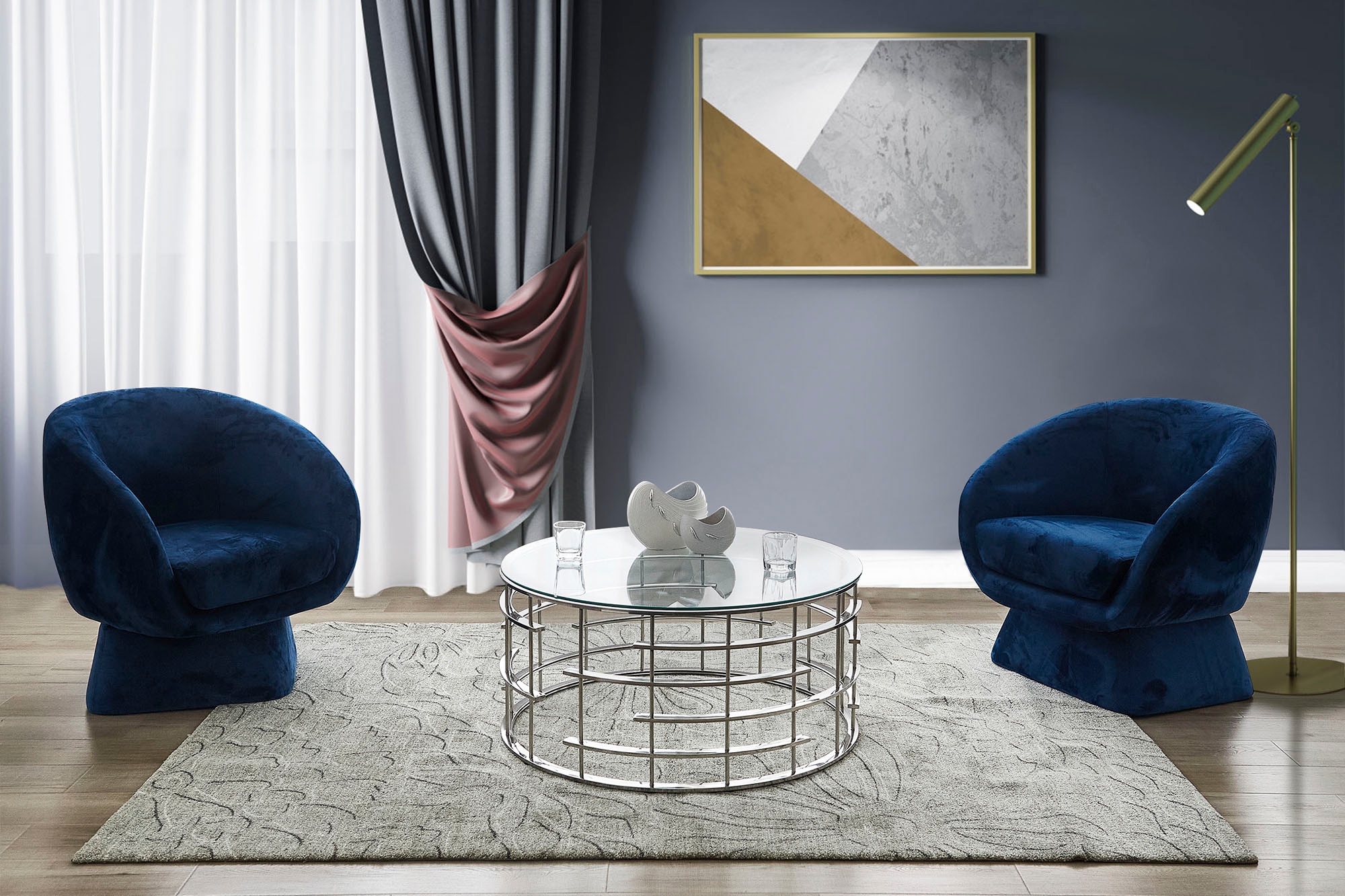 SalesFever Couchtisch »Glastisch: Stil und Funktionalität Wohnzimmertisch« Gestell gefertigt aus rostfreiem Edelstahl