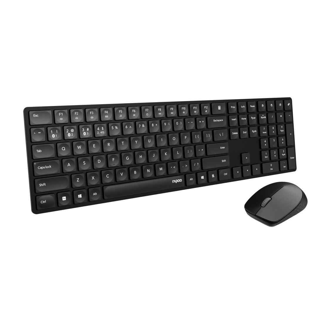 Rapoo Tastatur- und Maus-Set »8020M, Kabelloses Multi-Mode-Deskset, QWERTZ« 2.4 GHz