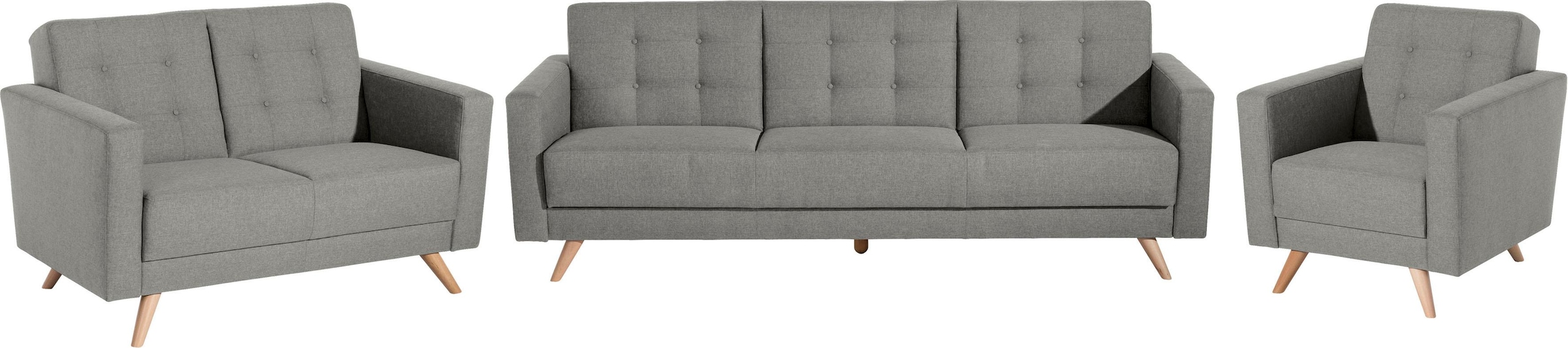 Max Winzer® 3-Sitzer »Julius Kippcouch mit komfortablem Federkern, klassisch und modern«, Schlafsofa, inklusive Bettfunktion & Bettkasten, Breite 224 cm
