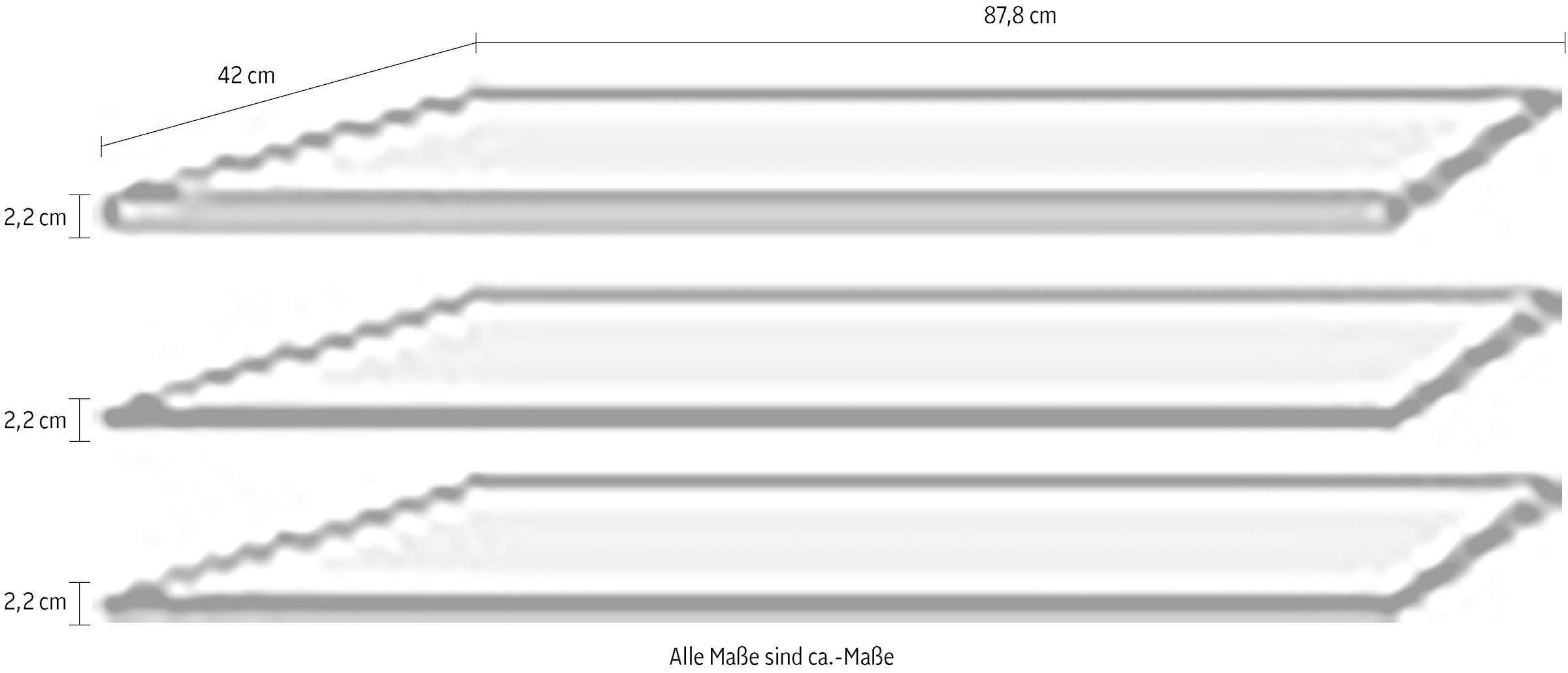 FORTE Einlegeboden, Einlegeböden 2,2 cm Stärke, optional bestellbar, 3er Set