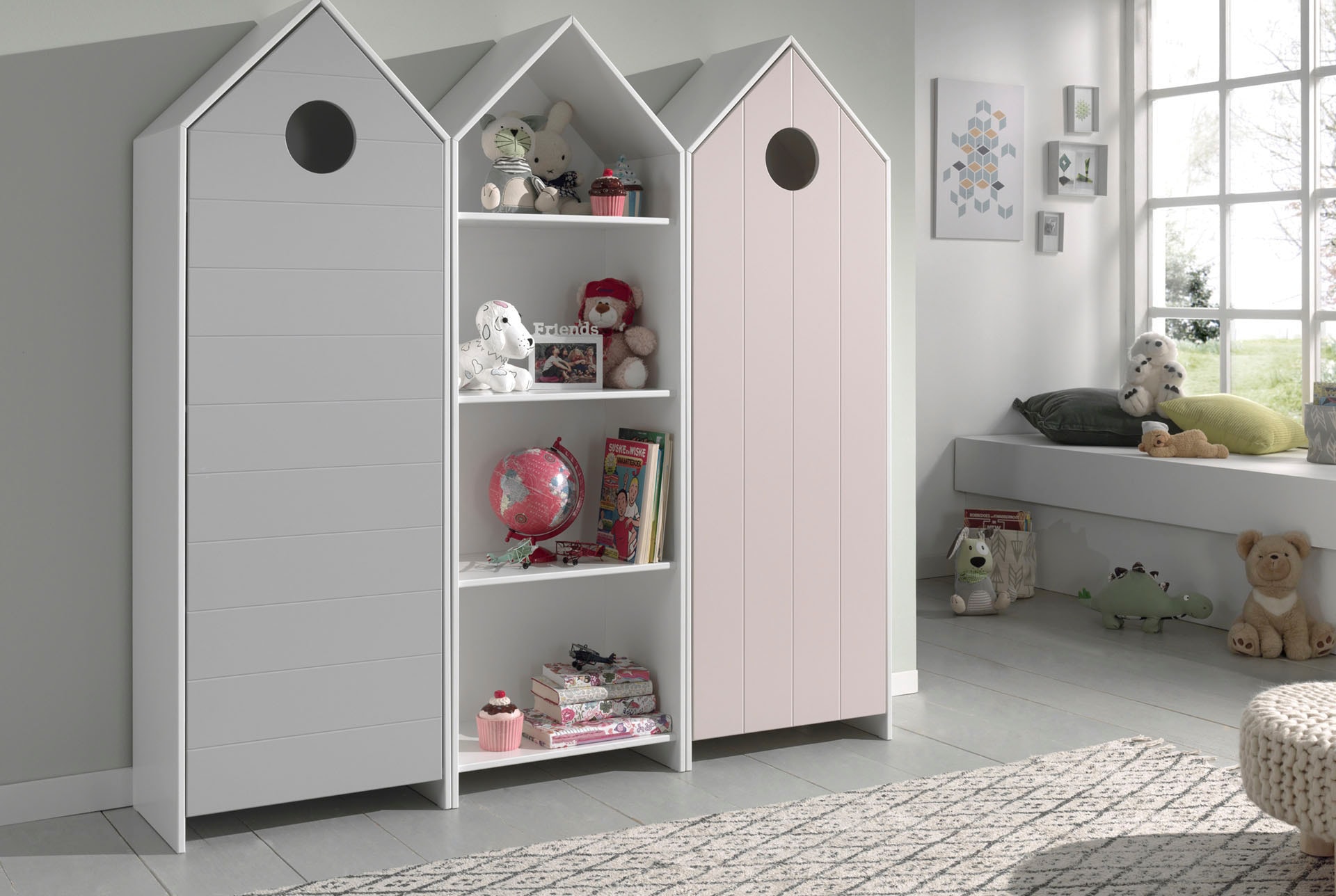 Vipack Drehtürenschrank »Casami, mit Soft-Close, viel Stauraum, TOP modern« B/H/T ca. 57,6x171,3x37cm, verschiedene Farben, Strandhaus-Optik,  als Kleider-/Wäscheschrank nutzbar, universell einsetzbar