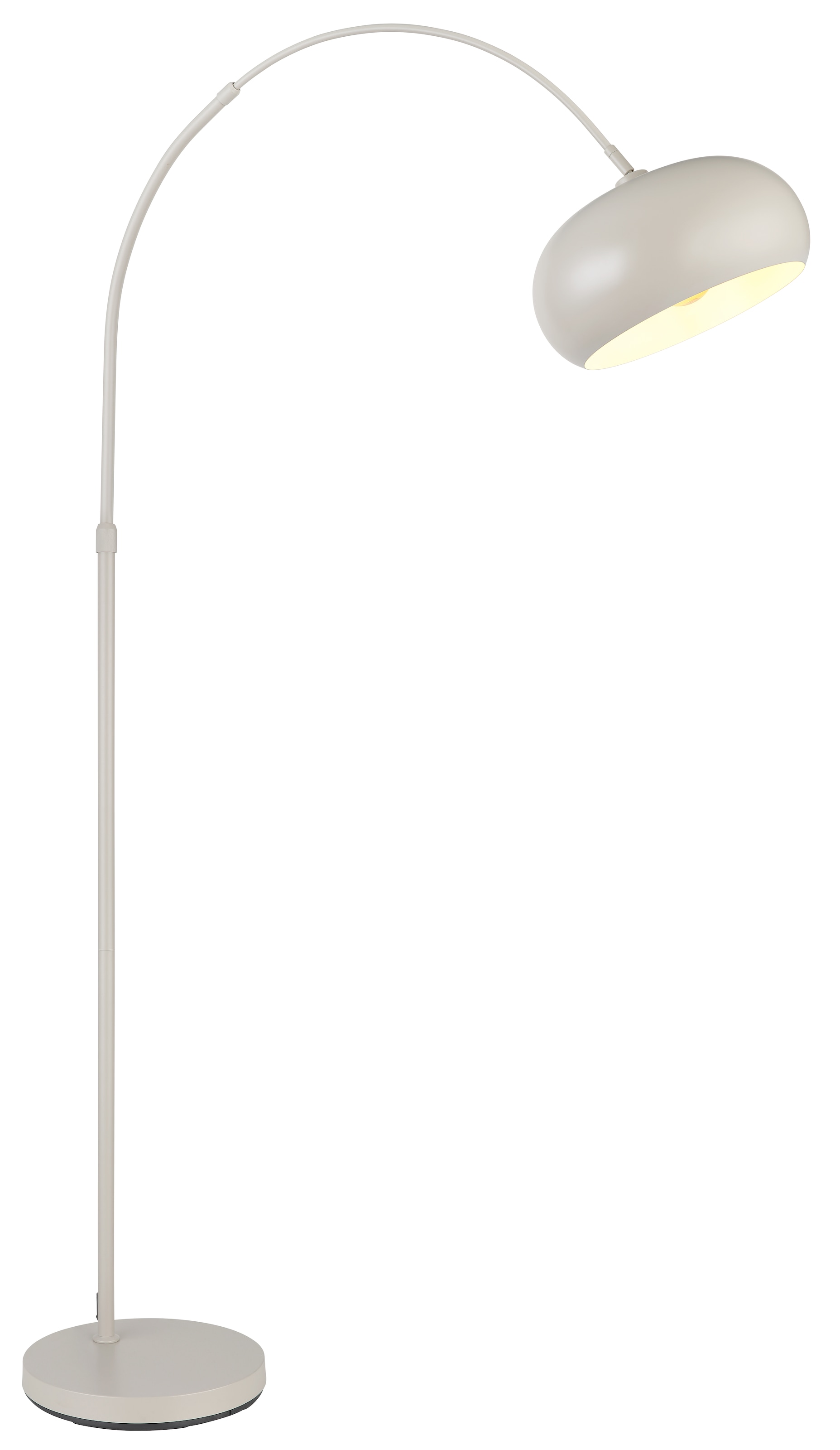 homsy by Ana Johnson Stehlampe »Lightbow - Bogenleuchte in elegantem mattem Beige-Metall« E27 1 Stk. warmweiß - kaltweiß moderne Stehleuchte fürs Wohn- Schlafzimmer höhenverstellbar