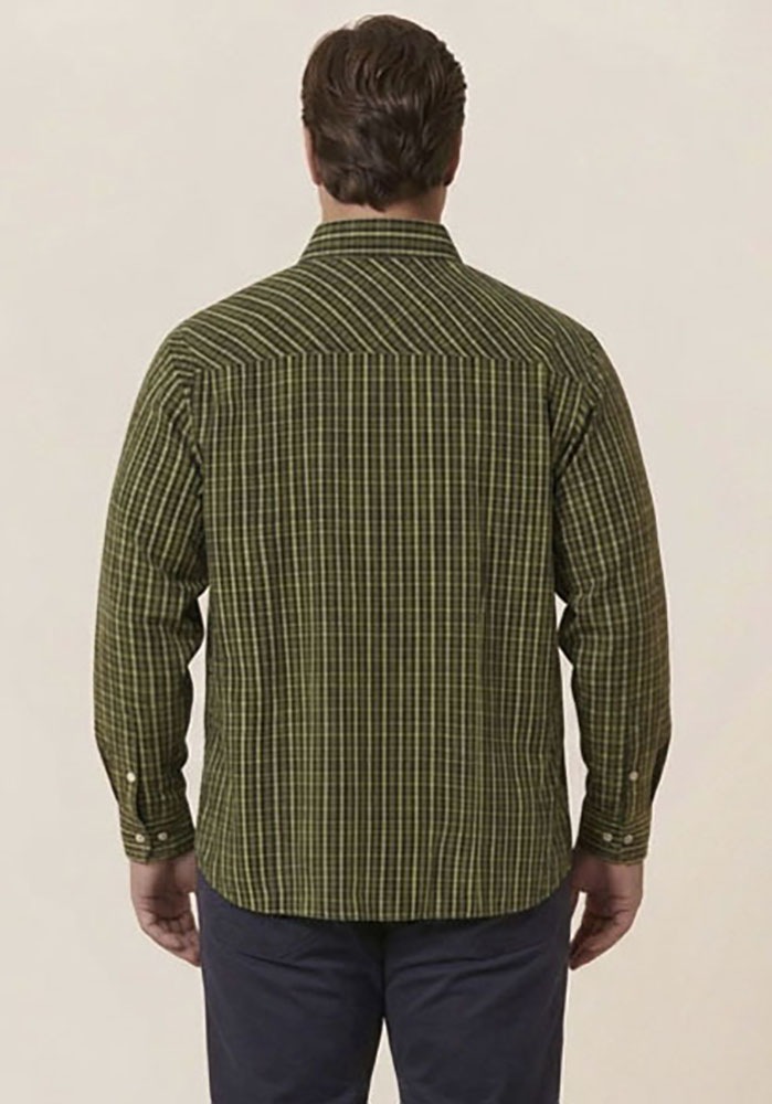 Man's World Plus Karohemd Regular Fit, normale Länge, aus Baumwolle, Langarm