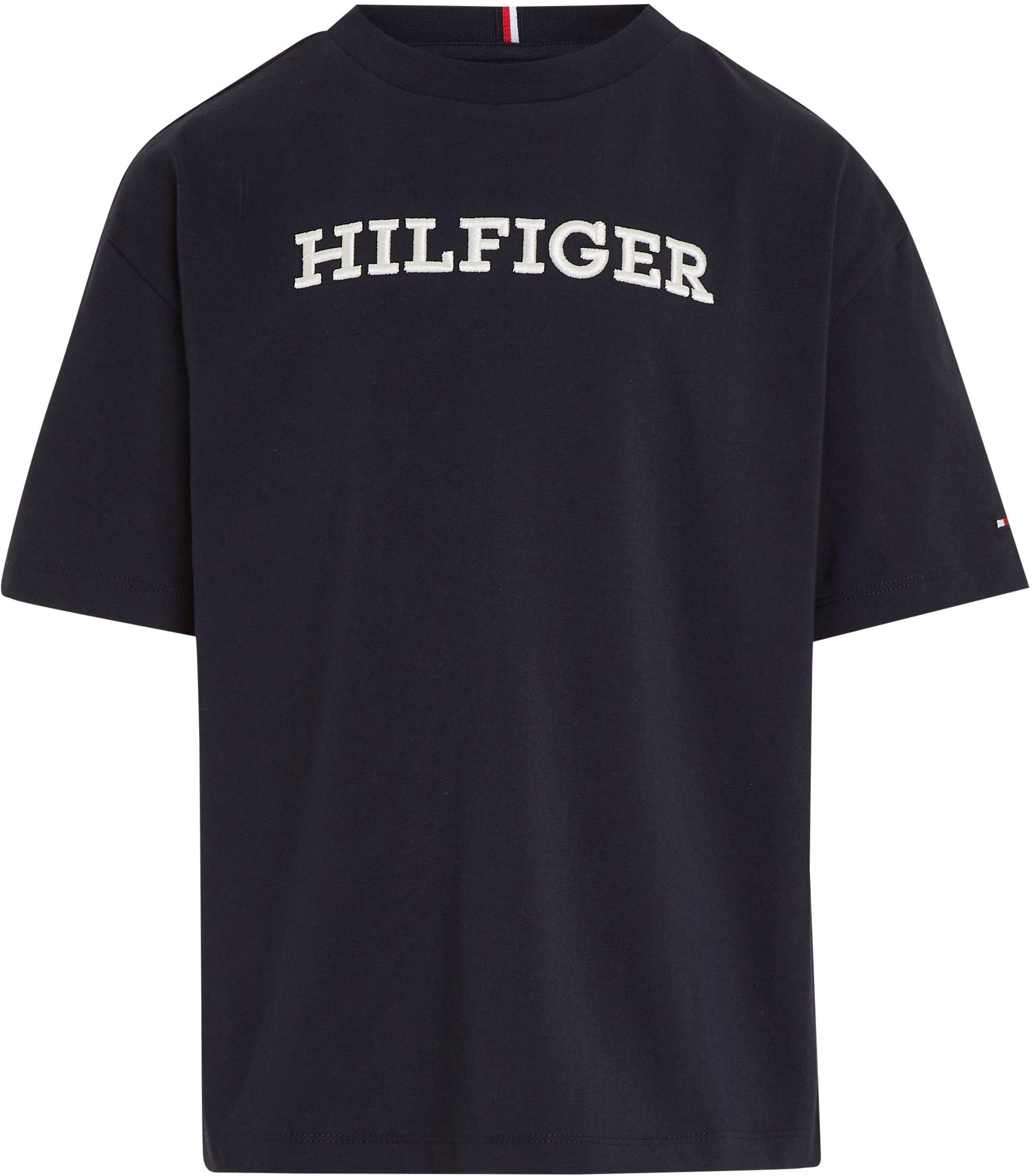 Tommy Hilfiger T-Shirt »U MONOTYPE TEE S/S«, mit großer Logo-Stickerei