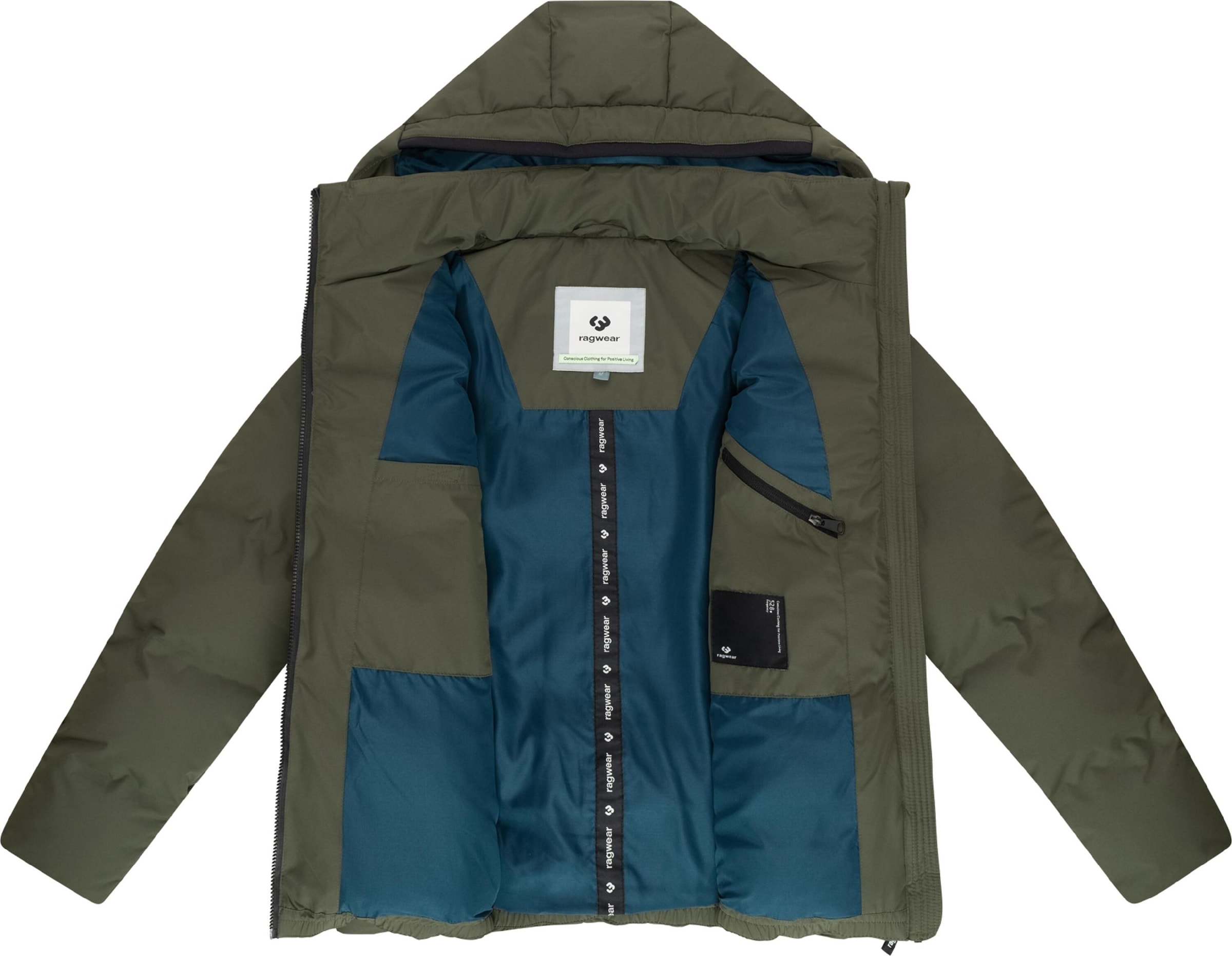 Ragwear Winterjacke »Winterjacke Norgos« mit Kapuze Winter Steppjacke mit Kapuze