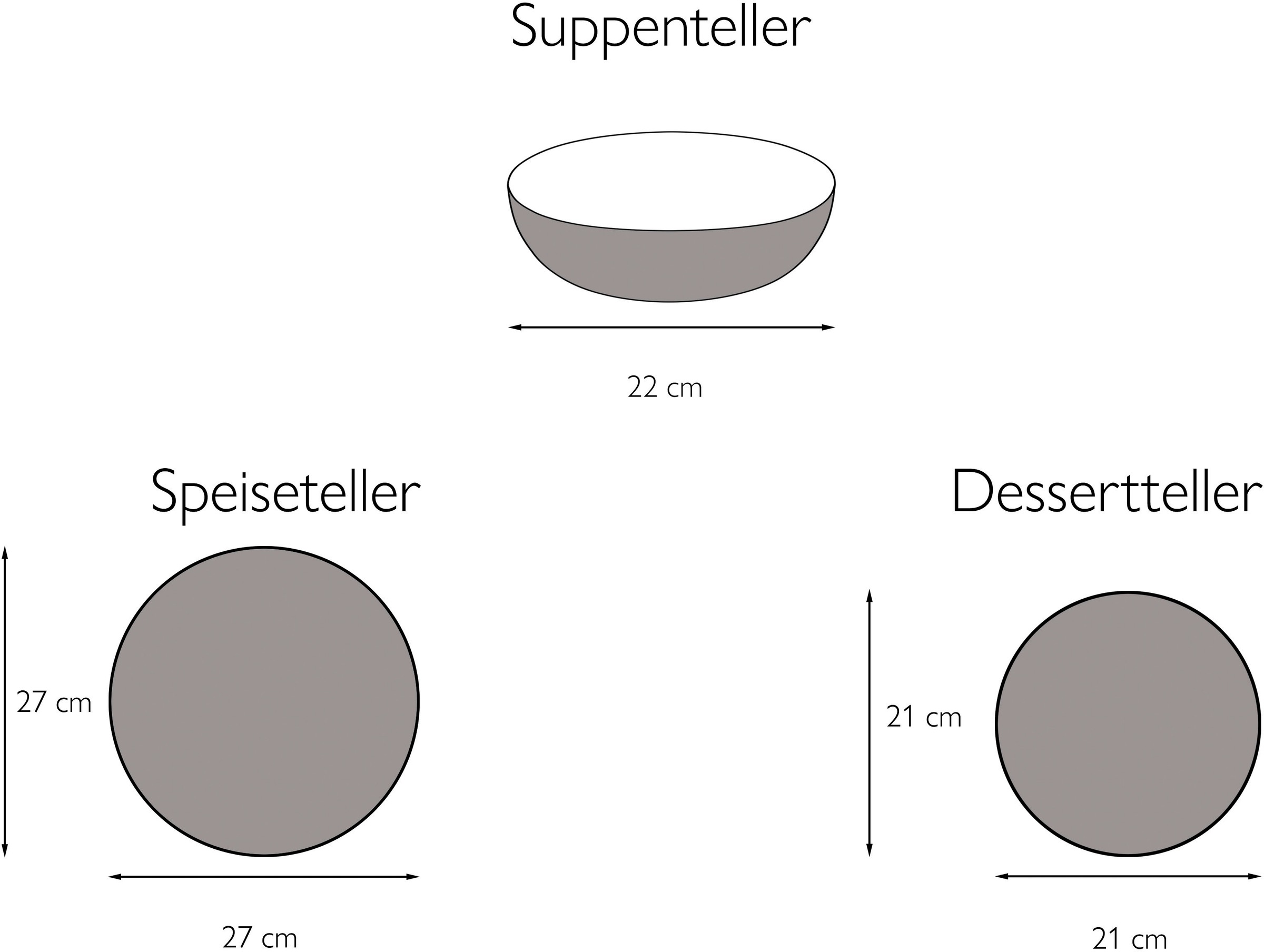 andas Tafelservice »Geschirr-Set Drösebo«, (Set, 12 tlg., Teller Set für 4 Personen), Service, jedes Stück ein Unikat Scandic-Style, 12 Teile für 4 Personen