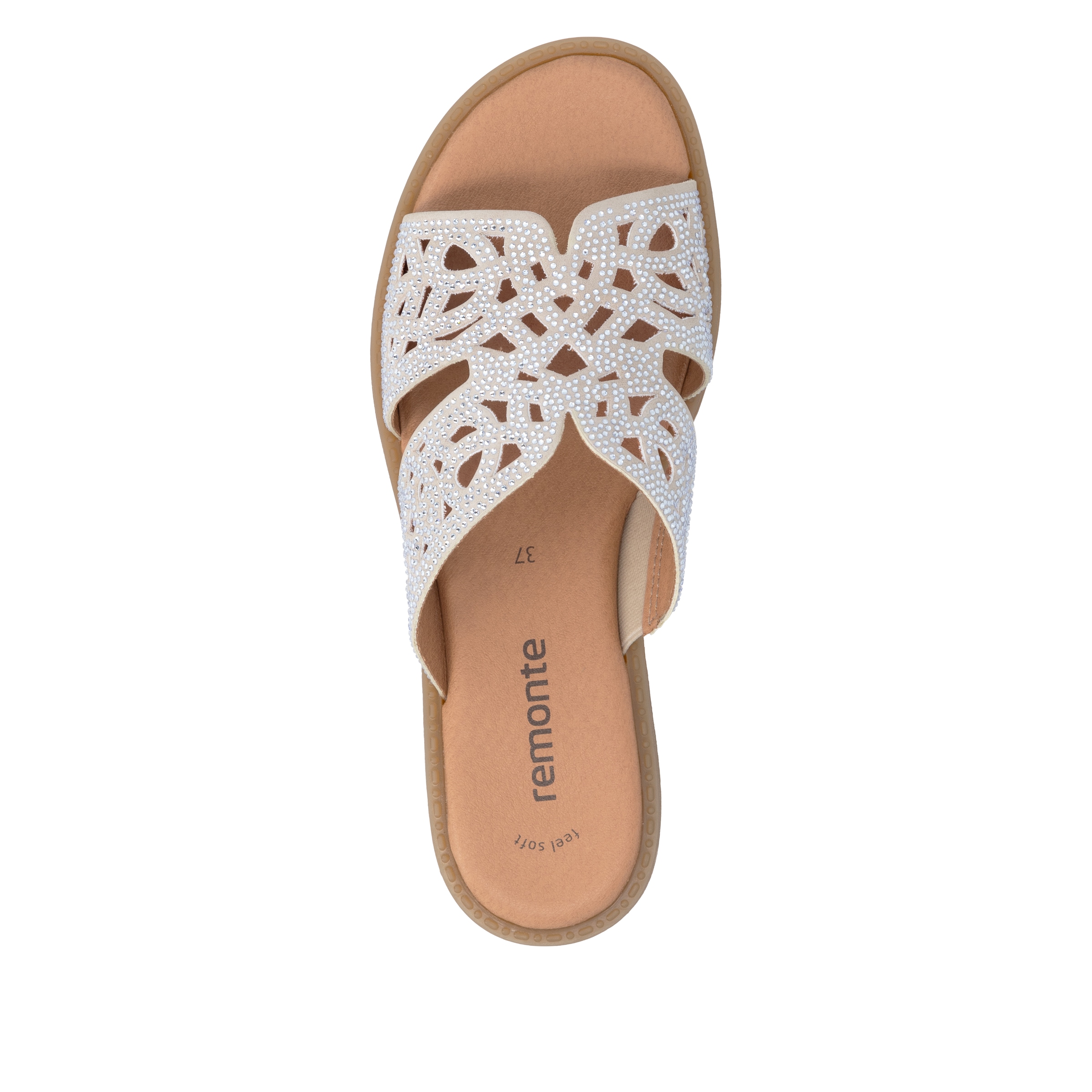 Remonte Pantolette  Sommerschuh mit Glitzersteine und Feel Soft-Ausstattung