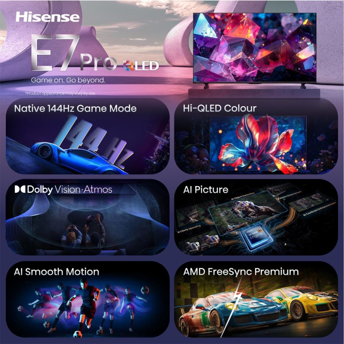 Hisense QLED-Fernseher »43E7S PRO« 108 cm/43 ″ Smart-TV