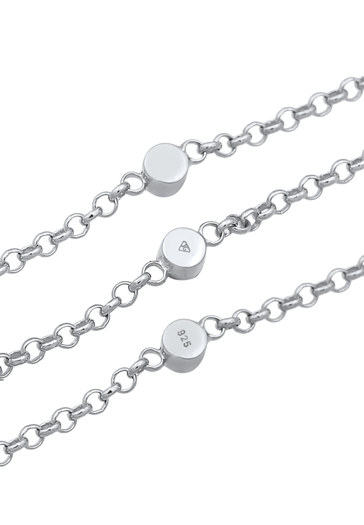 Elli Schmuckset »Schmuckzubehör Taillenkette Body Chain Kugelkette Kristall 925 Silber«