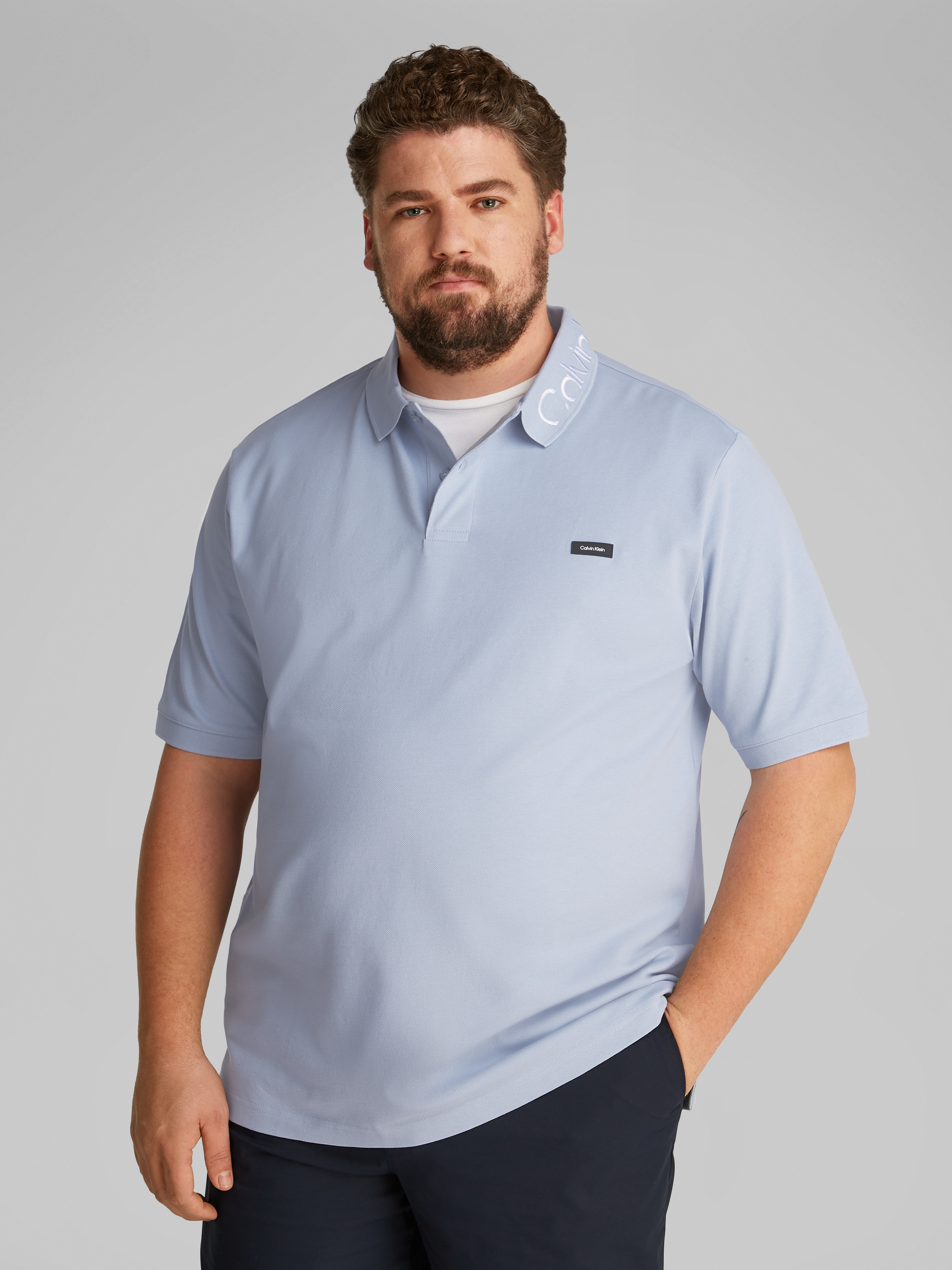 Calvin Klein Big&Tall Poloshirt »BT_STRETCH PIQUE LOGO CLLR POLO«, in großen Größen