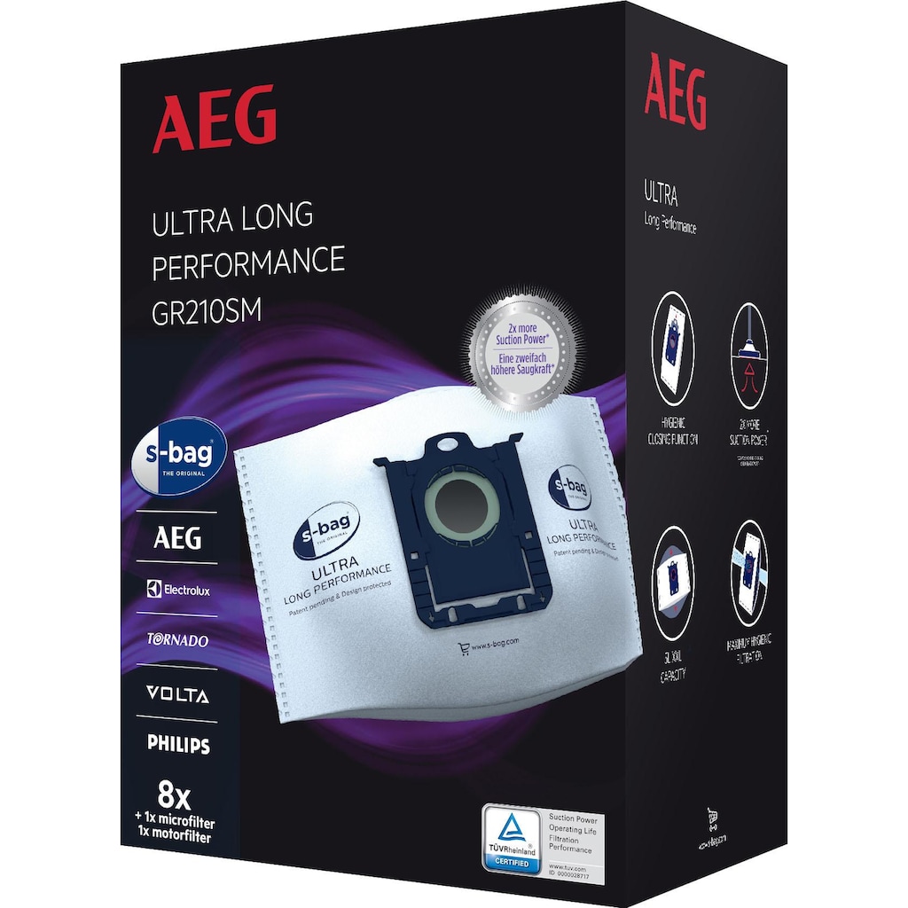 AEG Staubsaugerbeutel »s-bag Megapack für AEG VX9 GR210SM«, 5l Füllmenge