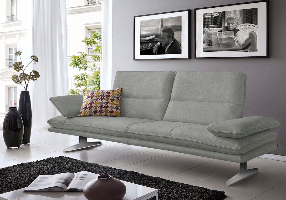 W.SCHILLIG 2,5-Sitzer »broadway Designsofa mit hohem Sitzkomfort« Sitztiefenverstellung, Kopfteil- & Seitenteilverstellung, Breite 236cm