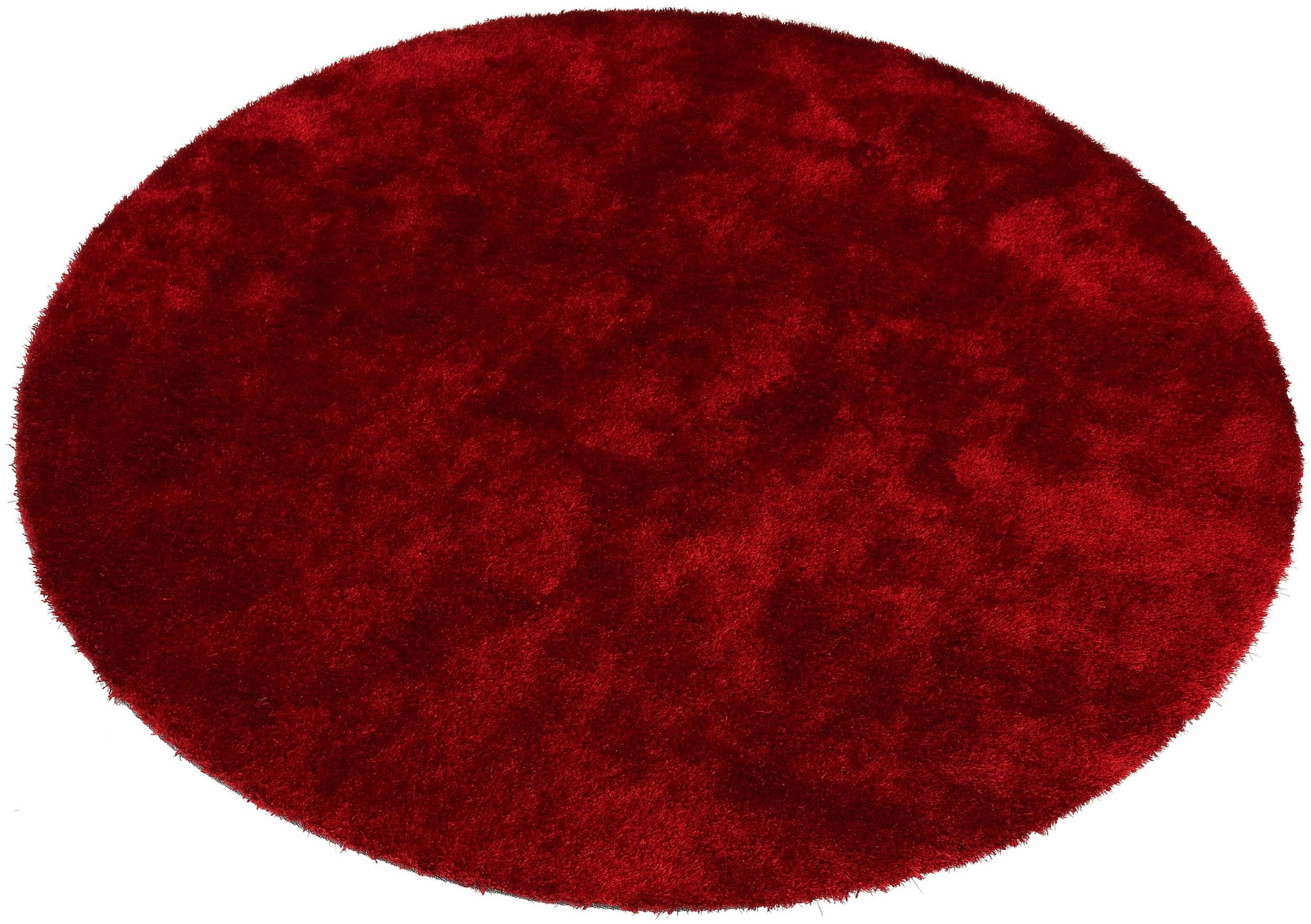 Bruno Banani Hochflor-Teppich »Dana Teppich, Kundenliebling«, rund, 30 mm Höhe, unifarben, Mikrofaser Teppiche, Wohnzimmer, Schlafzimmer, Esszimmer
