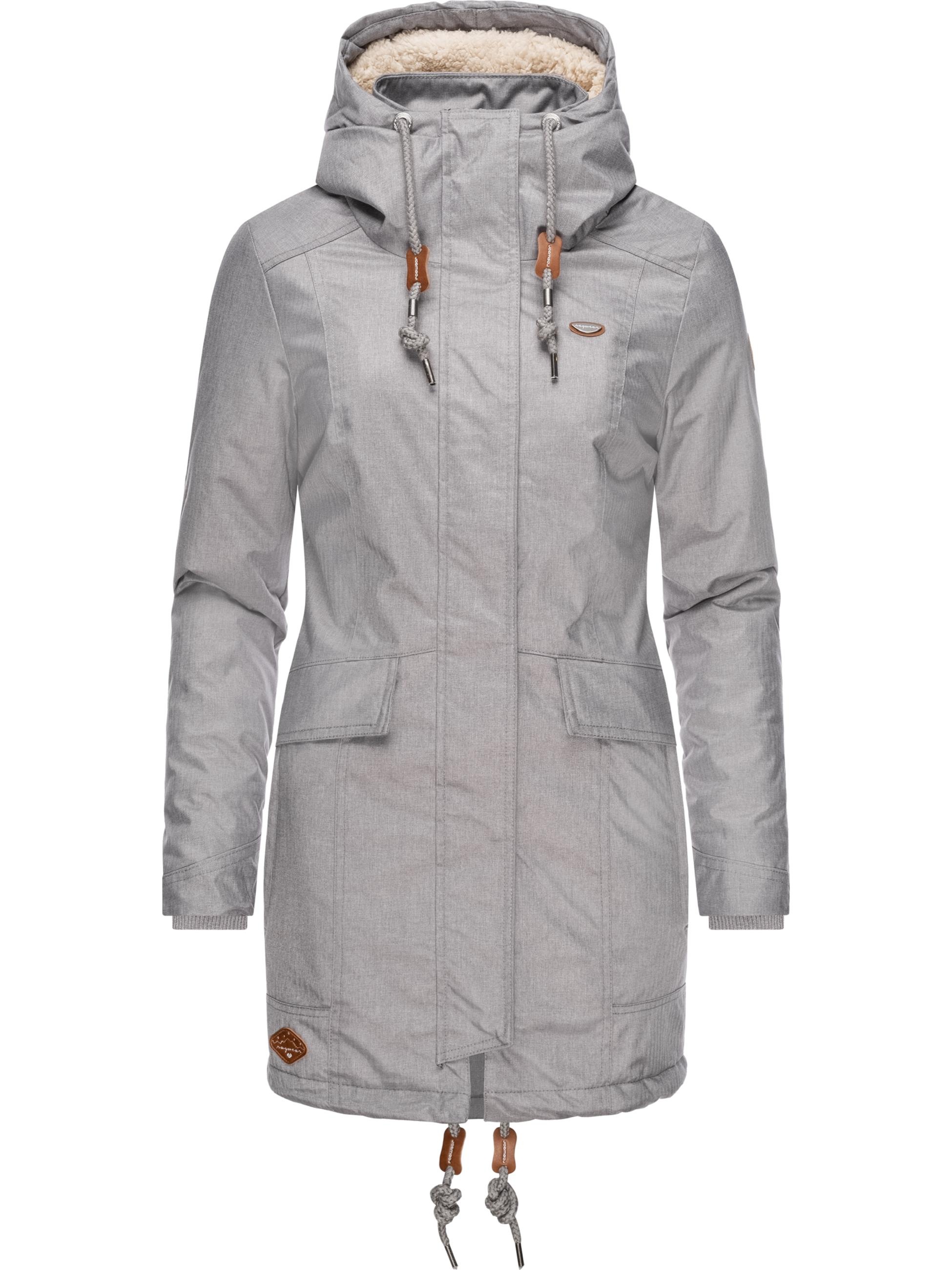 Ragwear Wintermantel »Winterjacke Tunned«, stylischer Winterparka mit Teddyfell Innenfutter
