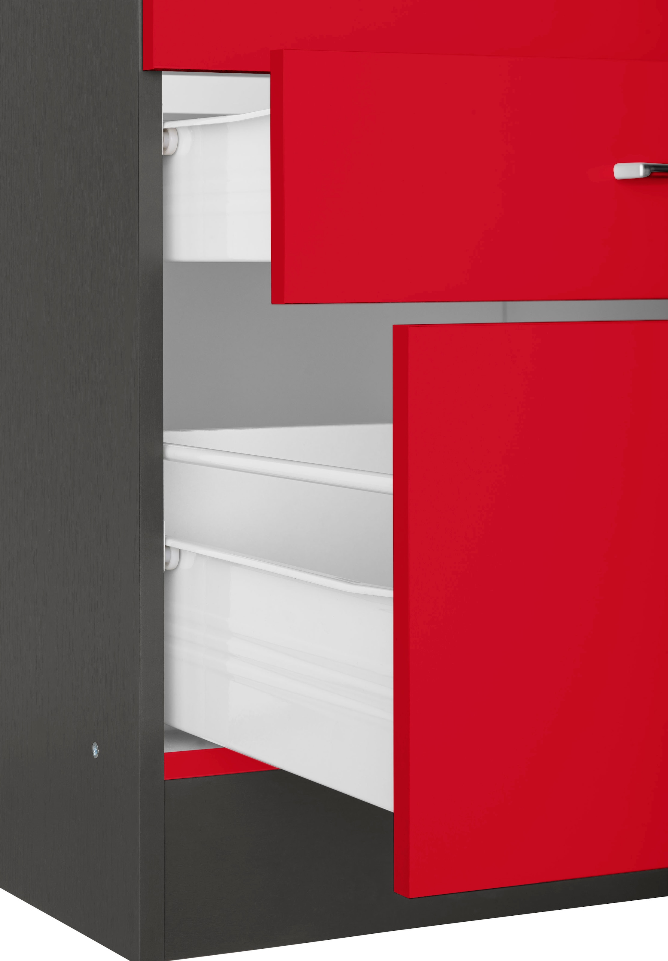 KOCHSTATION Küchenzeile »KS-Paris – Küchen mit einzigartigen Fotomotiven auf den Fronten« Breite 270 cm, wahlweise mit E-Geräten und Induktion