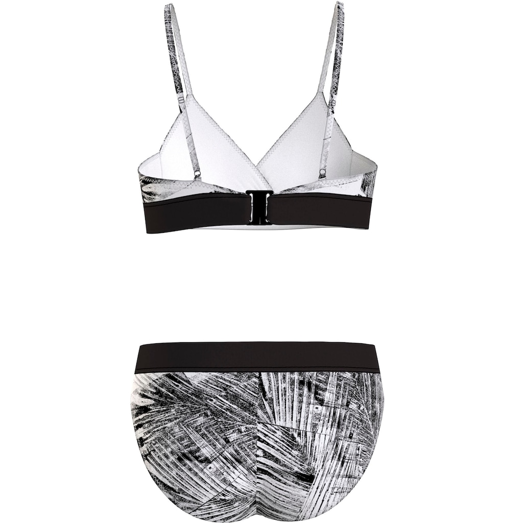 Calvin Klein Swimwear Triangel-Bikini »CROSSOVER TRIANGLE BIKINI SET-PR«, In gemusteter Optik