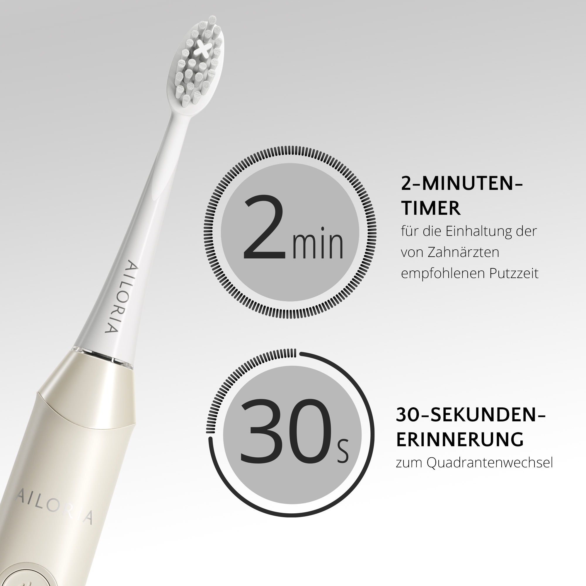 AILORIA Schallzahnbürste »USB-Schallzahnbürste SHINE BRIGHT SET«