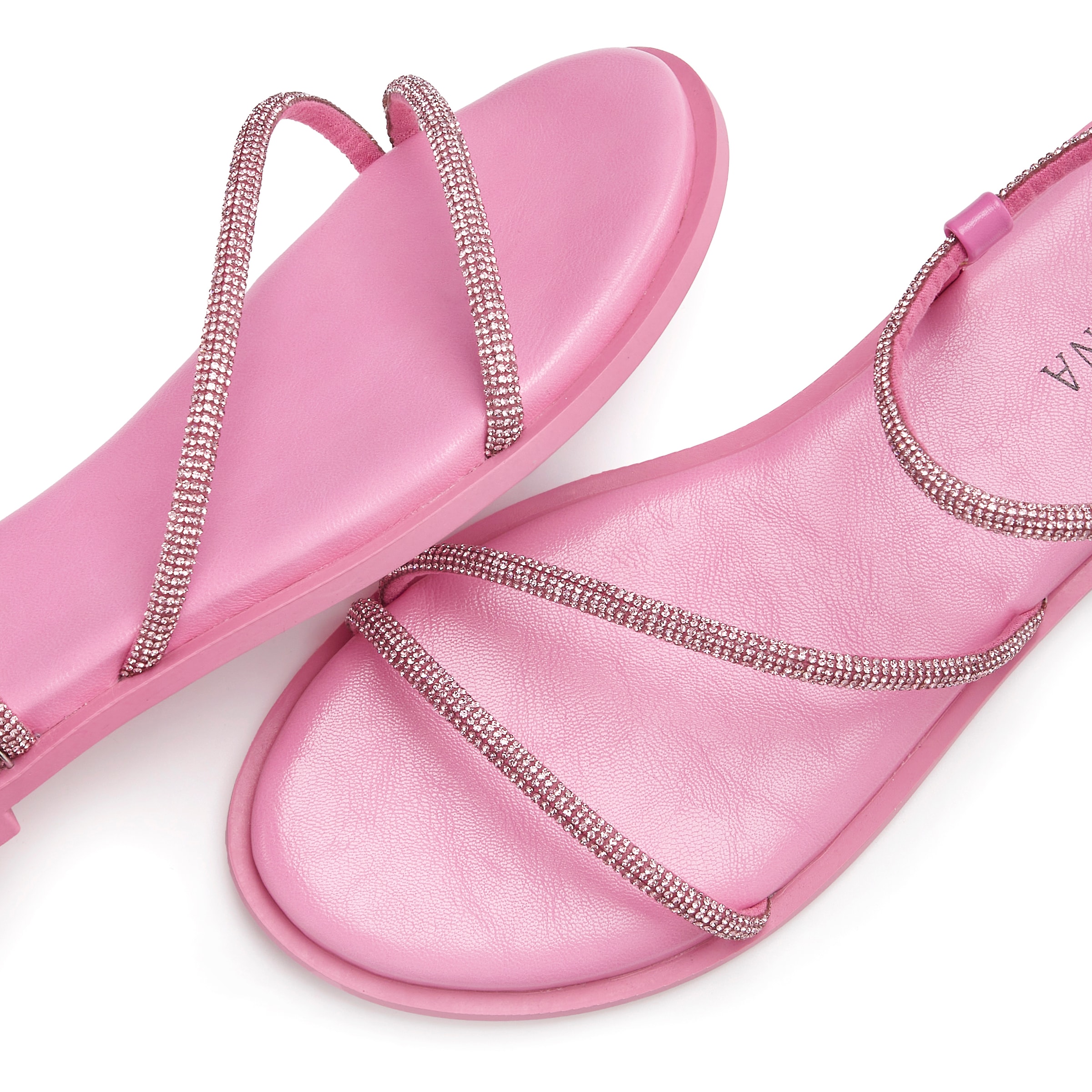 LASCANA Sandalette »Riemchensandalette, Sommerschuh, offener Schuh«  Glitzer-Sandalen mit cleverem Schmuckelement