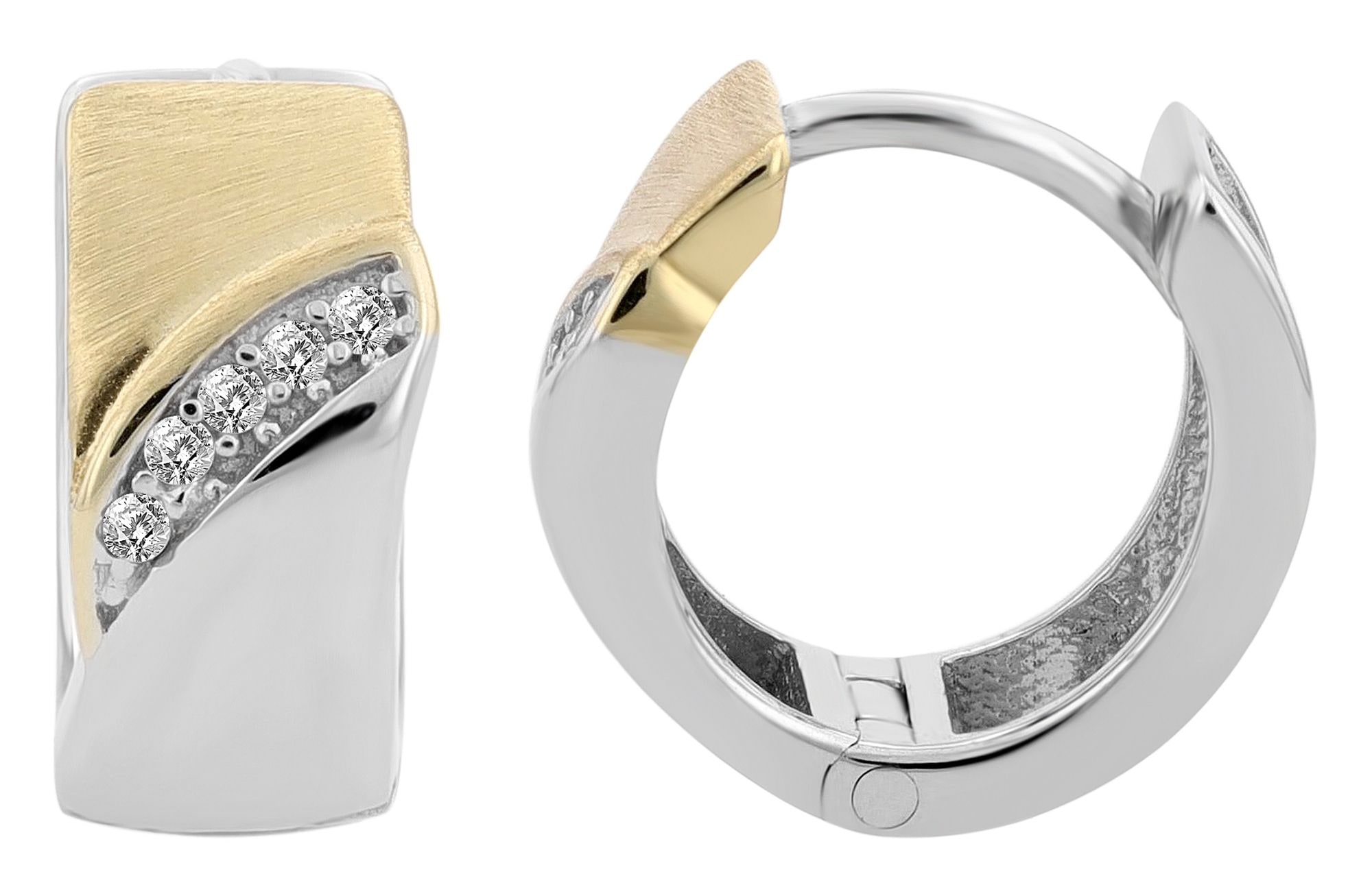 Adelia´s Paar Creolen »Damen Ohrringe ¿ Klappcreole aus 925 Silber«