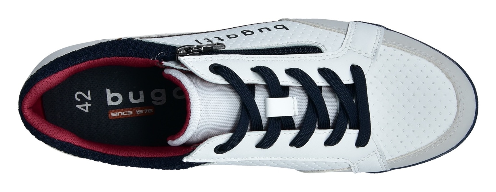 bugatti Sneaker  , Schnürschuh, Halbschuh, Freizeitschuh mit Kontrastbesätzen