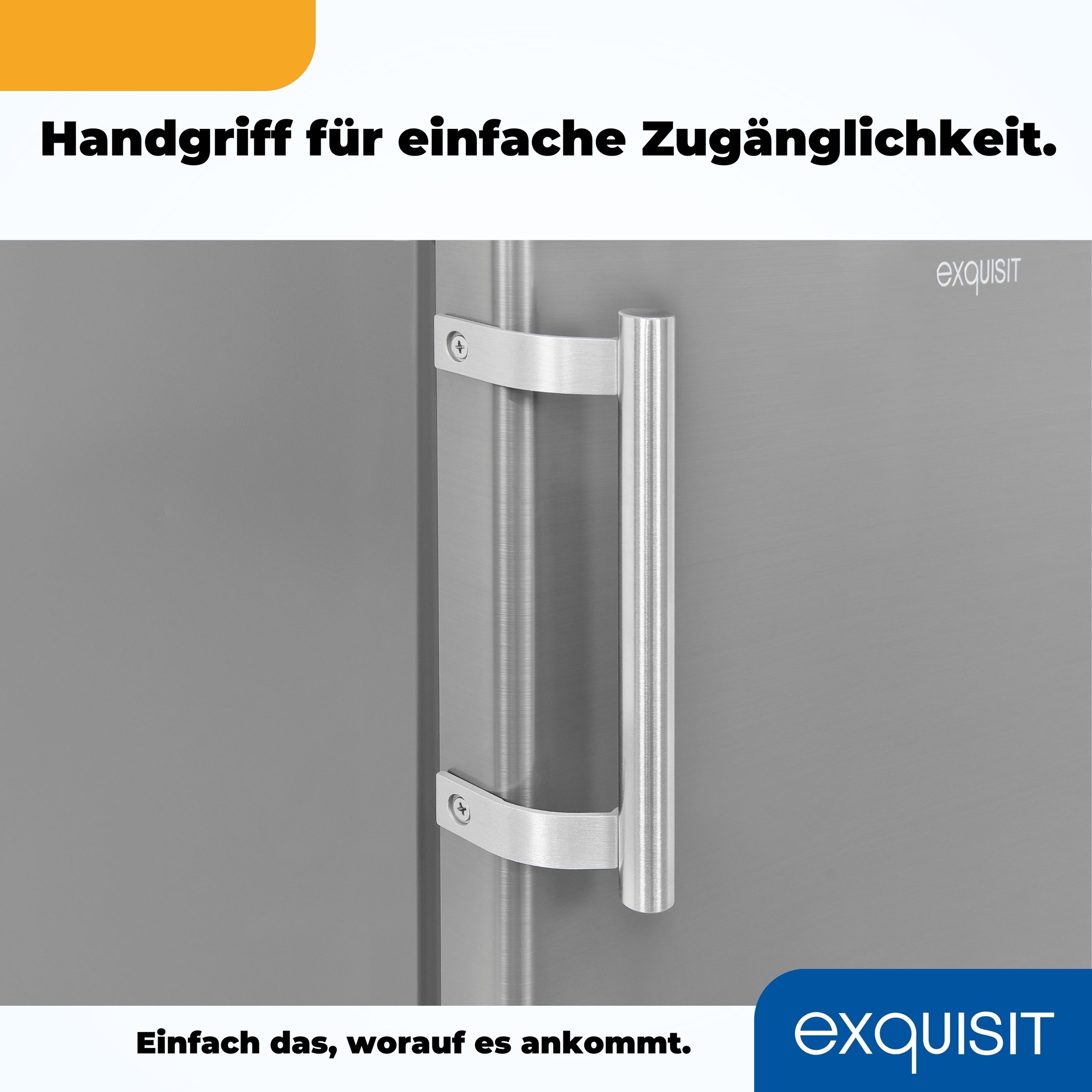 exquisit Kühlschrank »KS16-4-HE-040D inoxlook«, 109 Liter Nutzinhalt, stufenlose Temperaturregelung, 4 Sterne