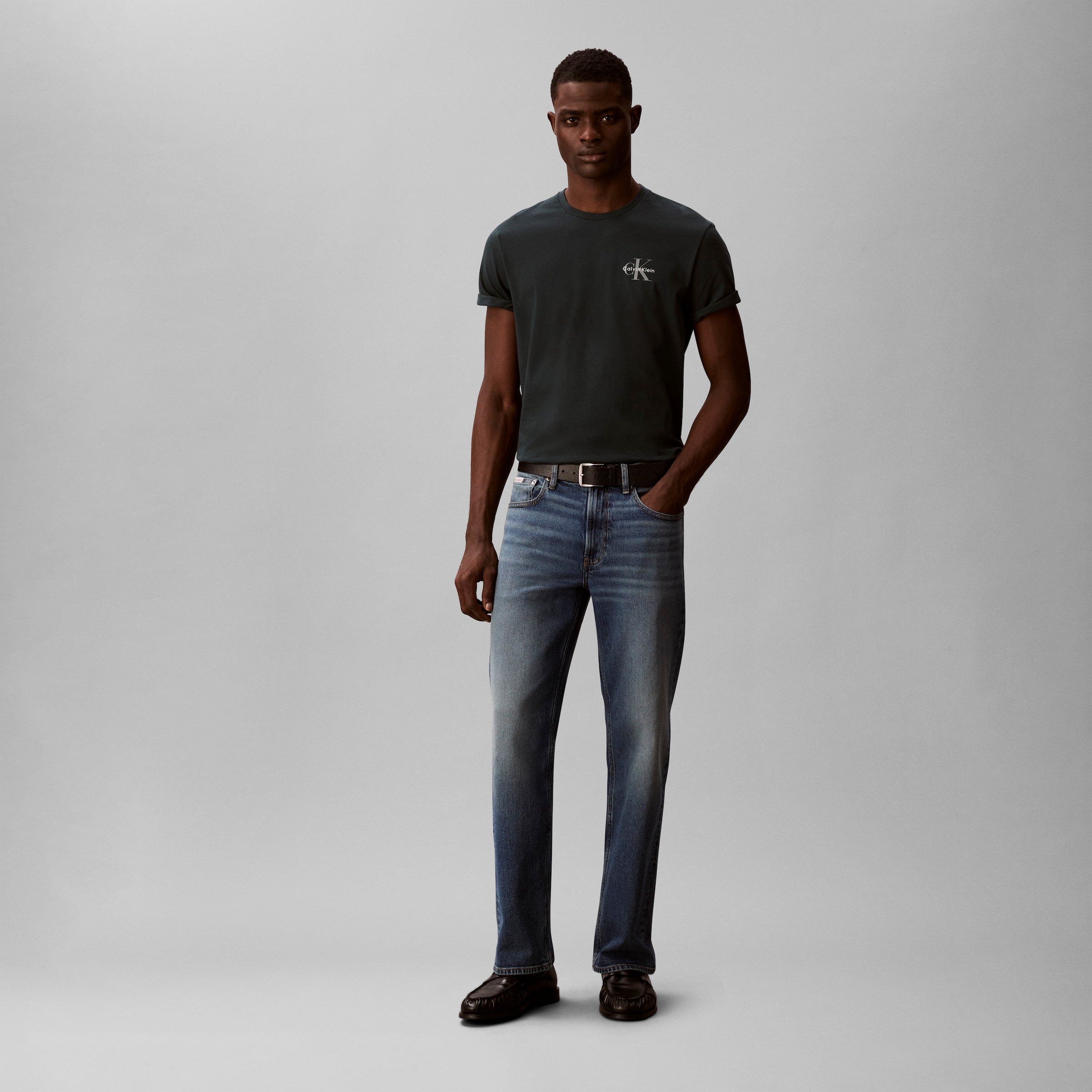 Calvin Klein Jeans T-Shirt »CLASSIC MICRO MONOLOGO 2PK« Set, 2 tlg. Regular fit mit Rundhalsausschnitt